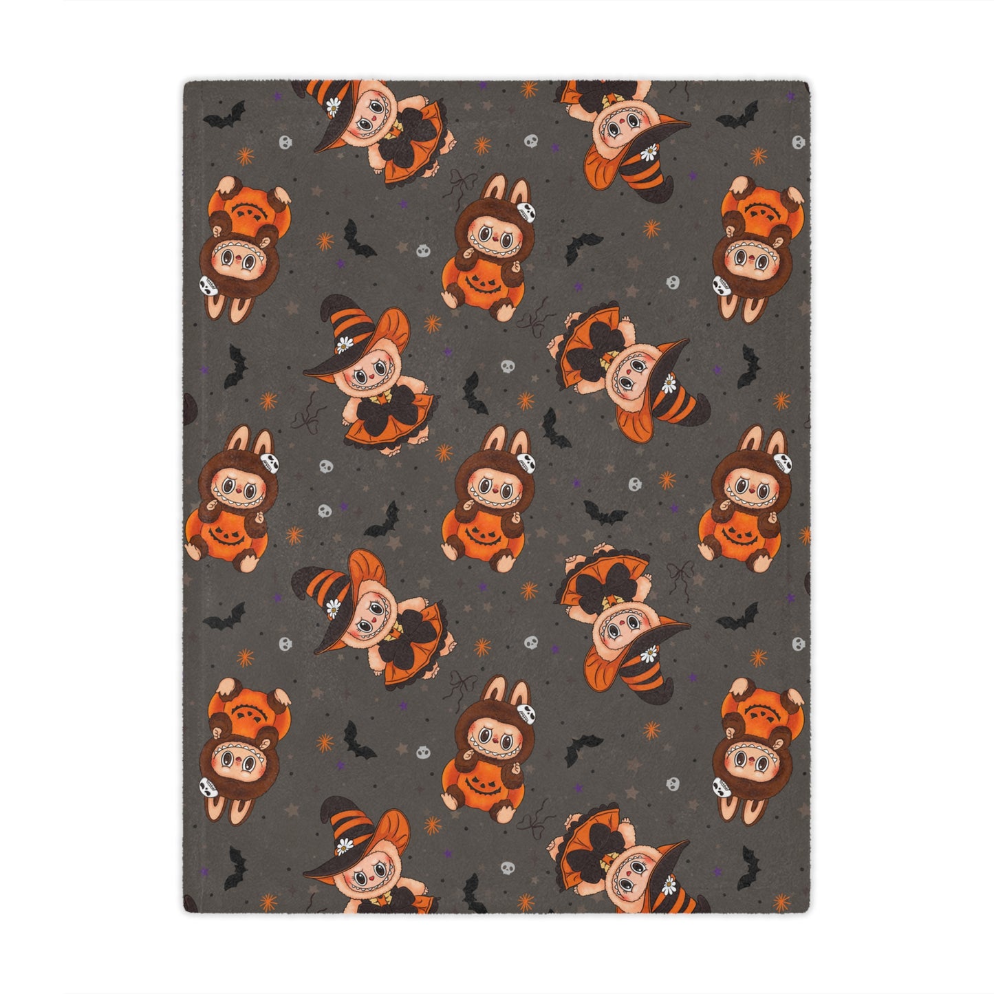 Labubu Halloween Minky Polyester Blanket