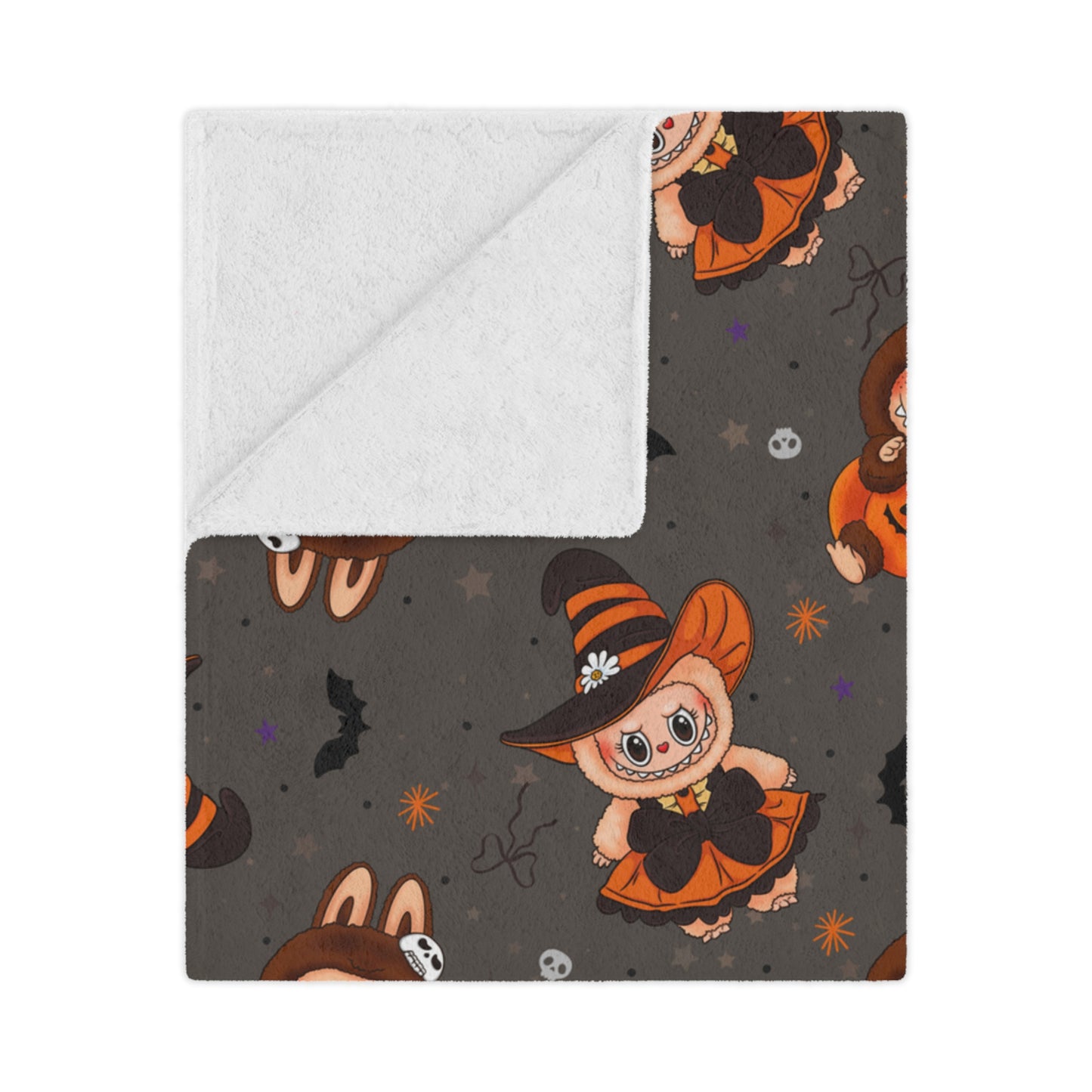 Labubu Halloween Minky Polyester Blanket