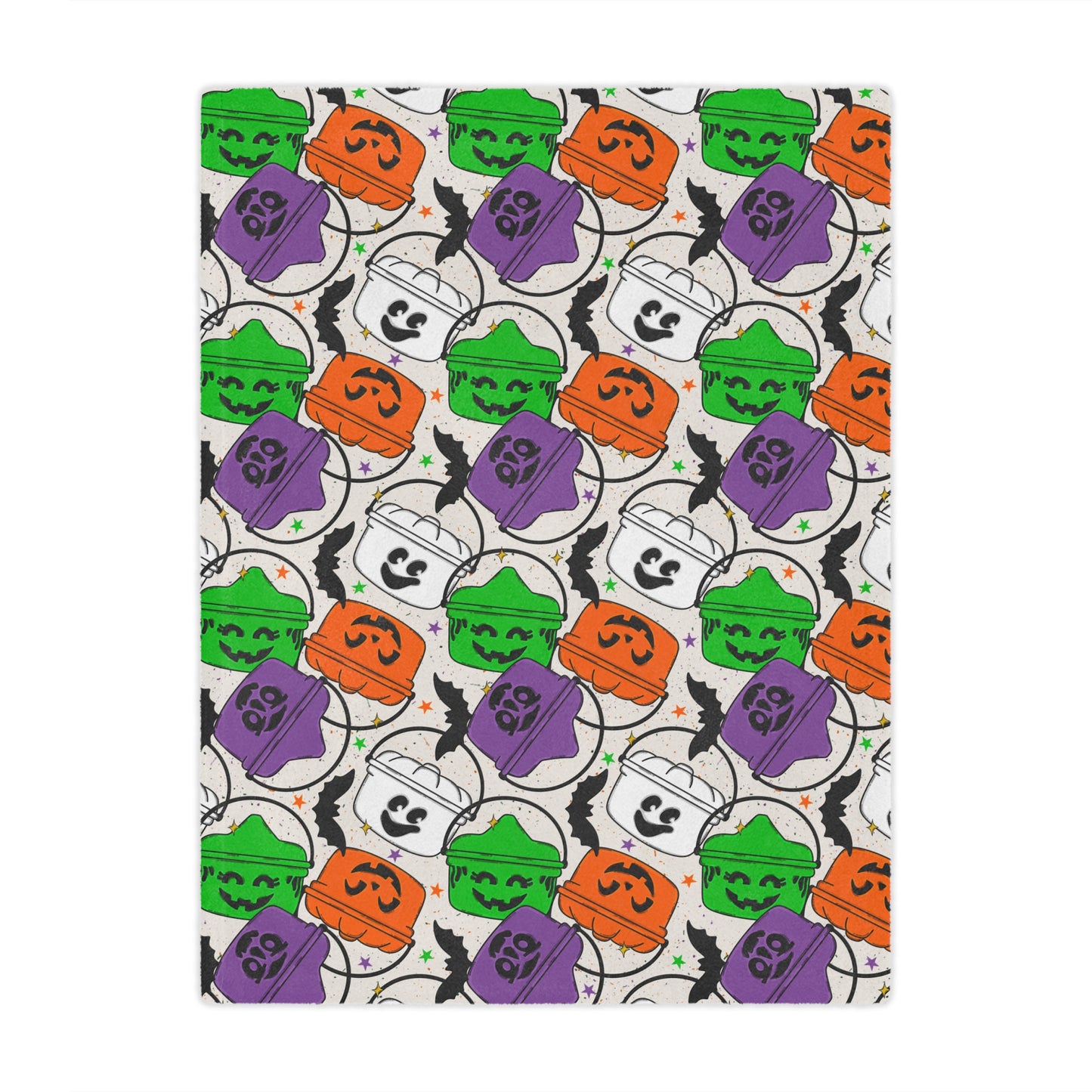 Halloween Buckets Minky Polyester Blanket