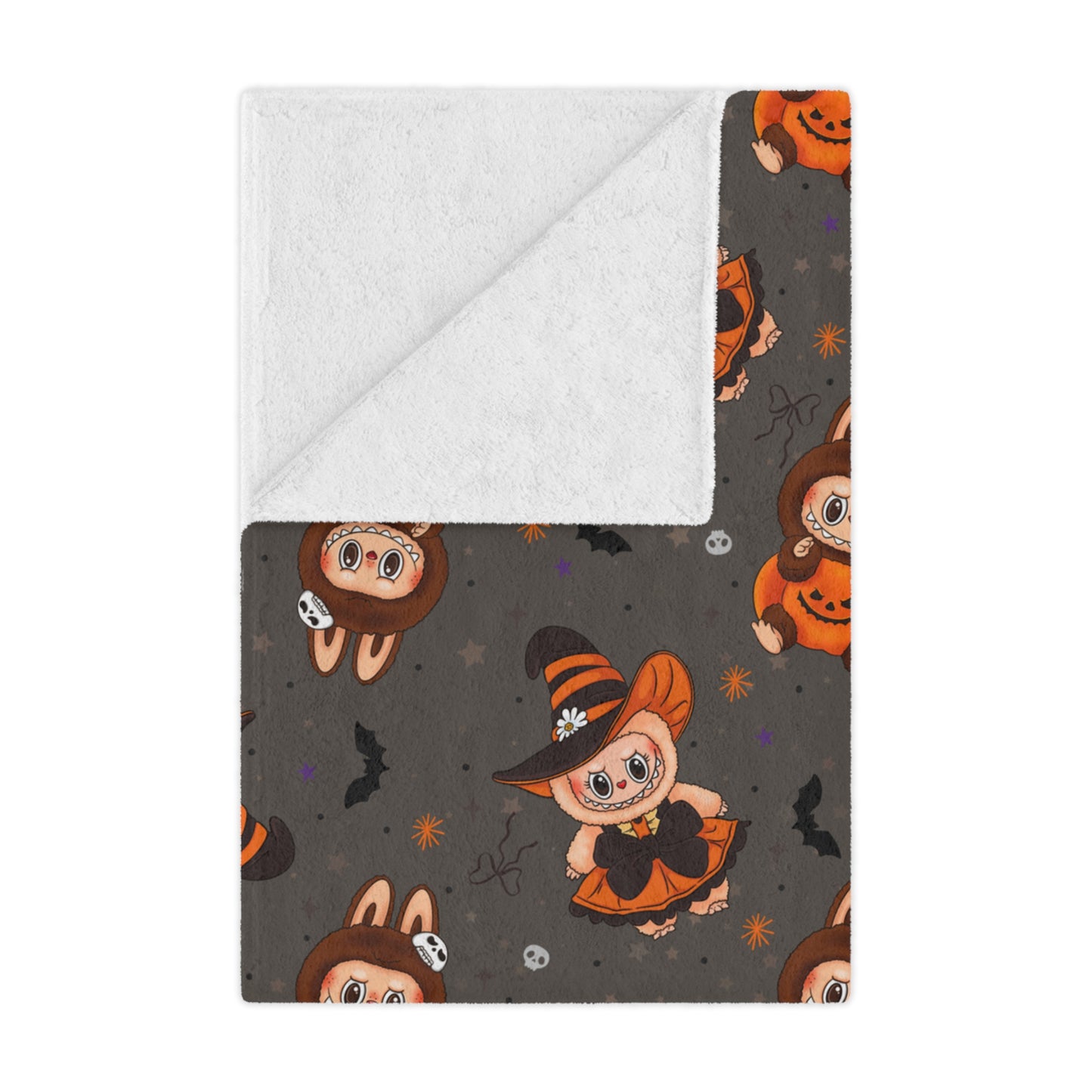 Labubu Halloween Minky Polyester Blanket