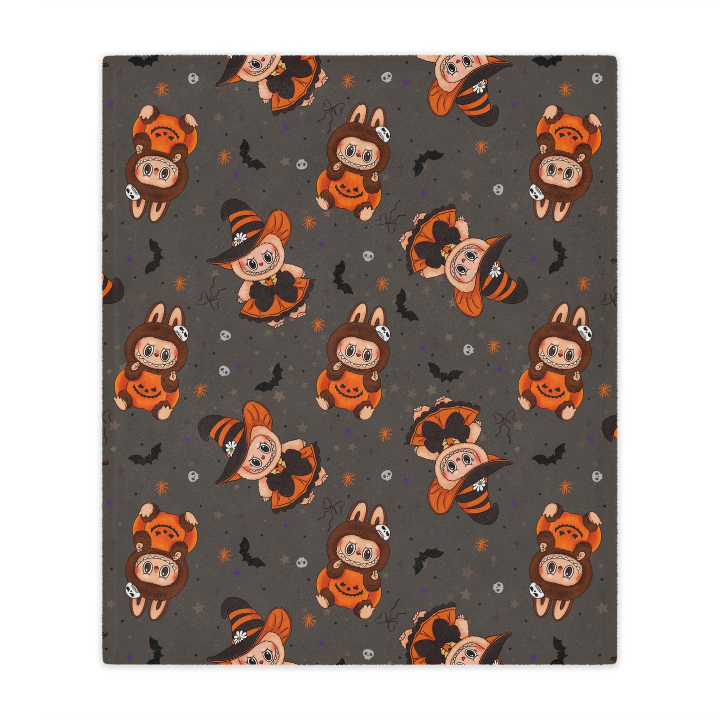 Labubu Halloween Minky Polyester Blanket