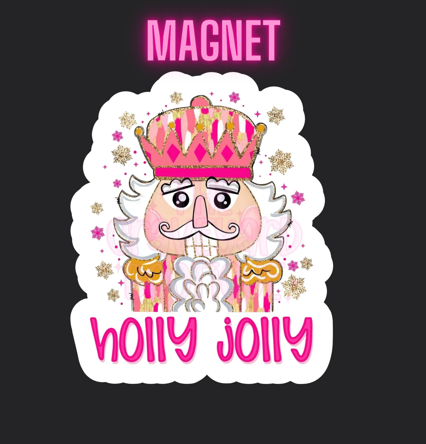 Holly Jolly Nutcracker Magnet