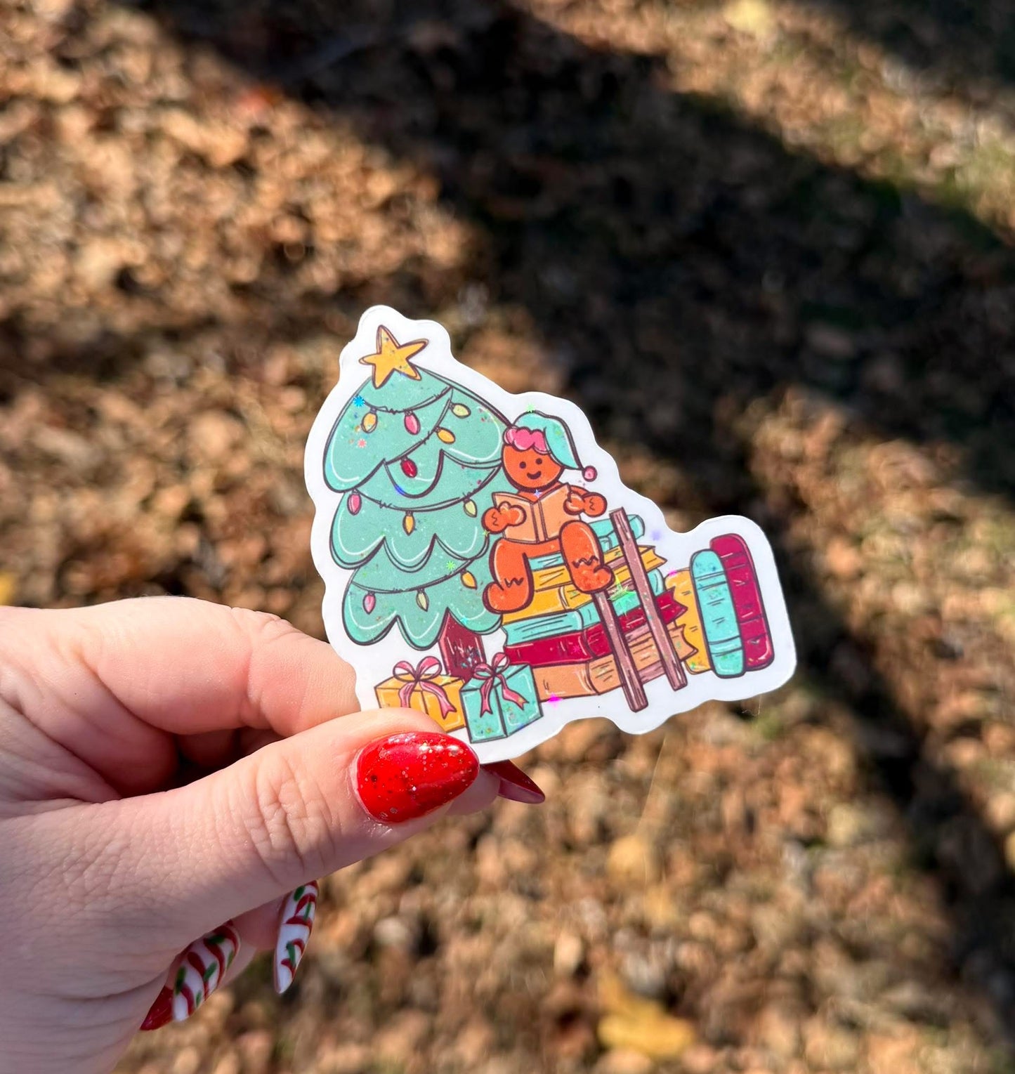 Gingerbread & Books Sticker