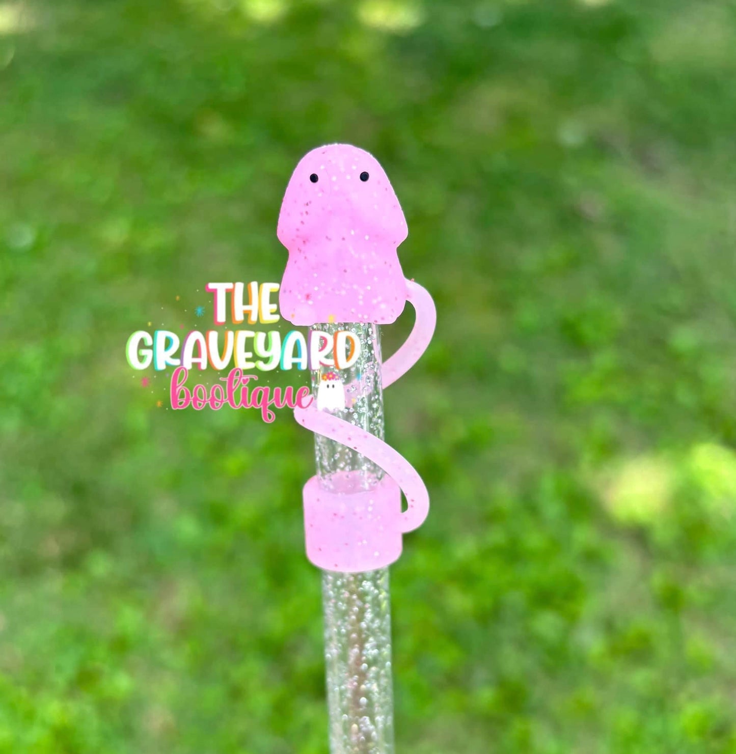 Glitter Pink Richard Straw Topper - 10mm