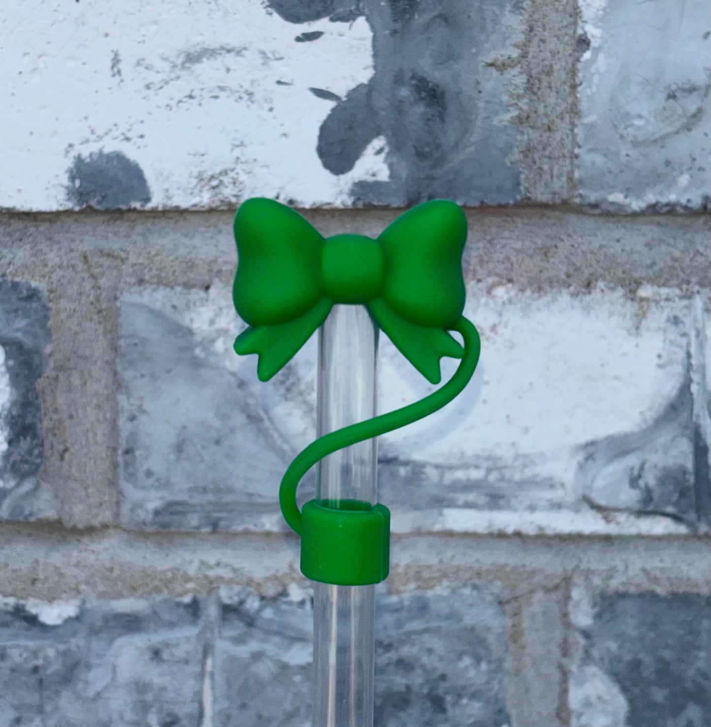 Green Bow 3D Straw Topper - 10mm