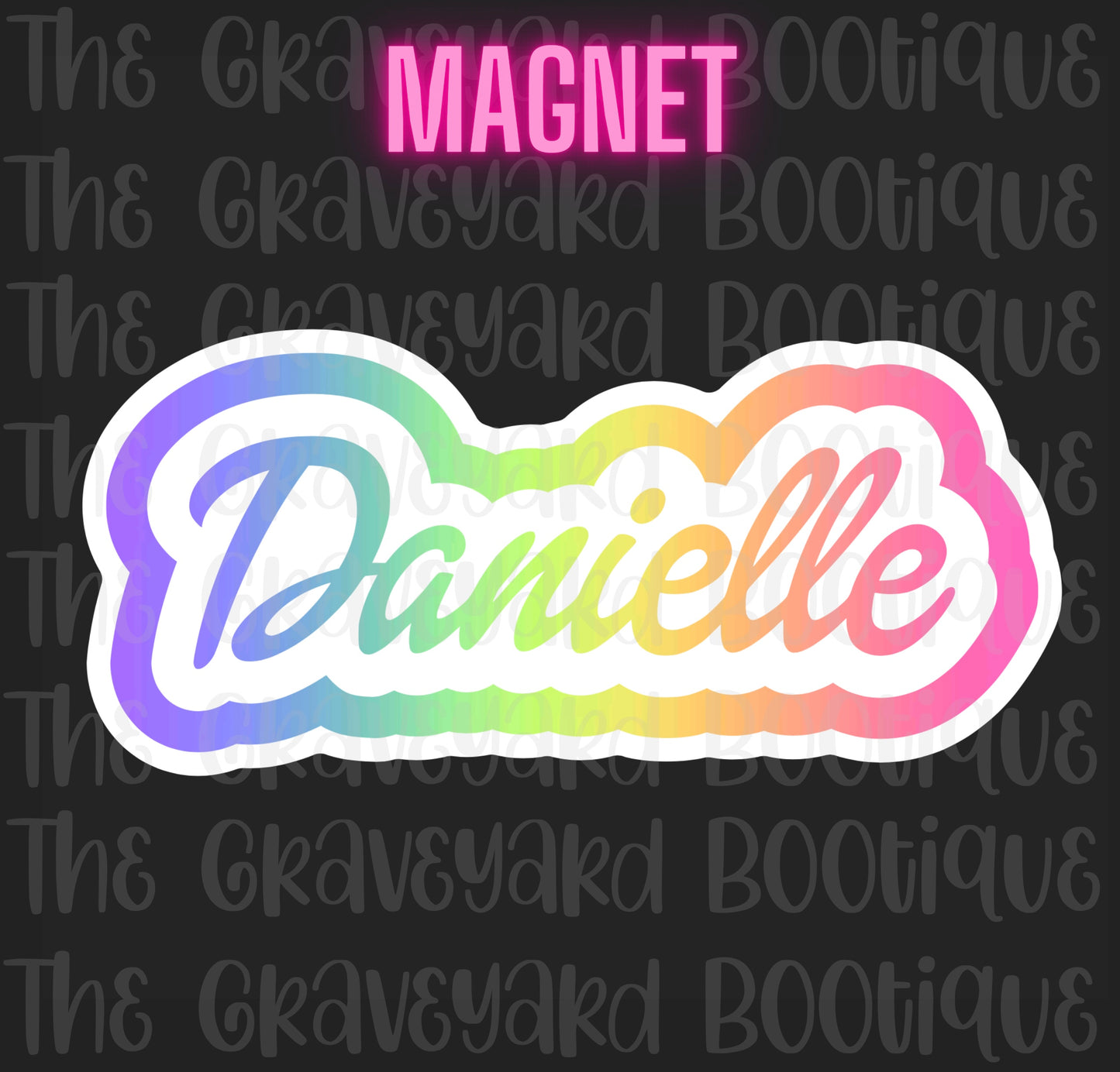 Rainbow Name Magnet