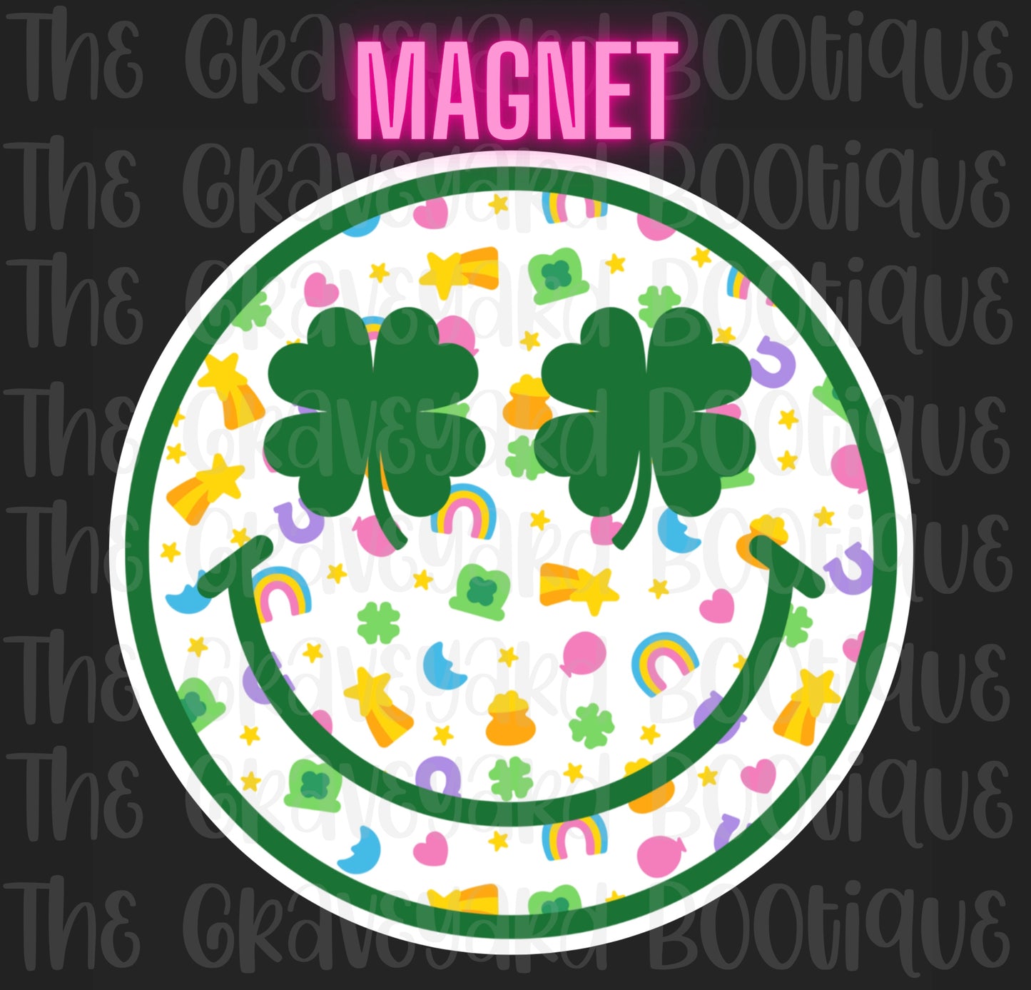 Lucky Charms Smiley Magnet