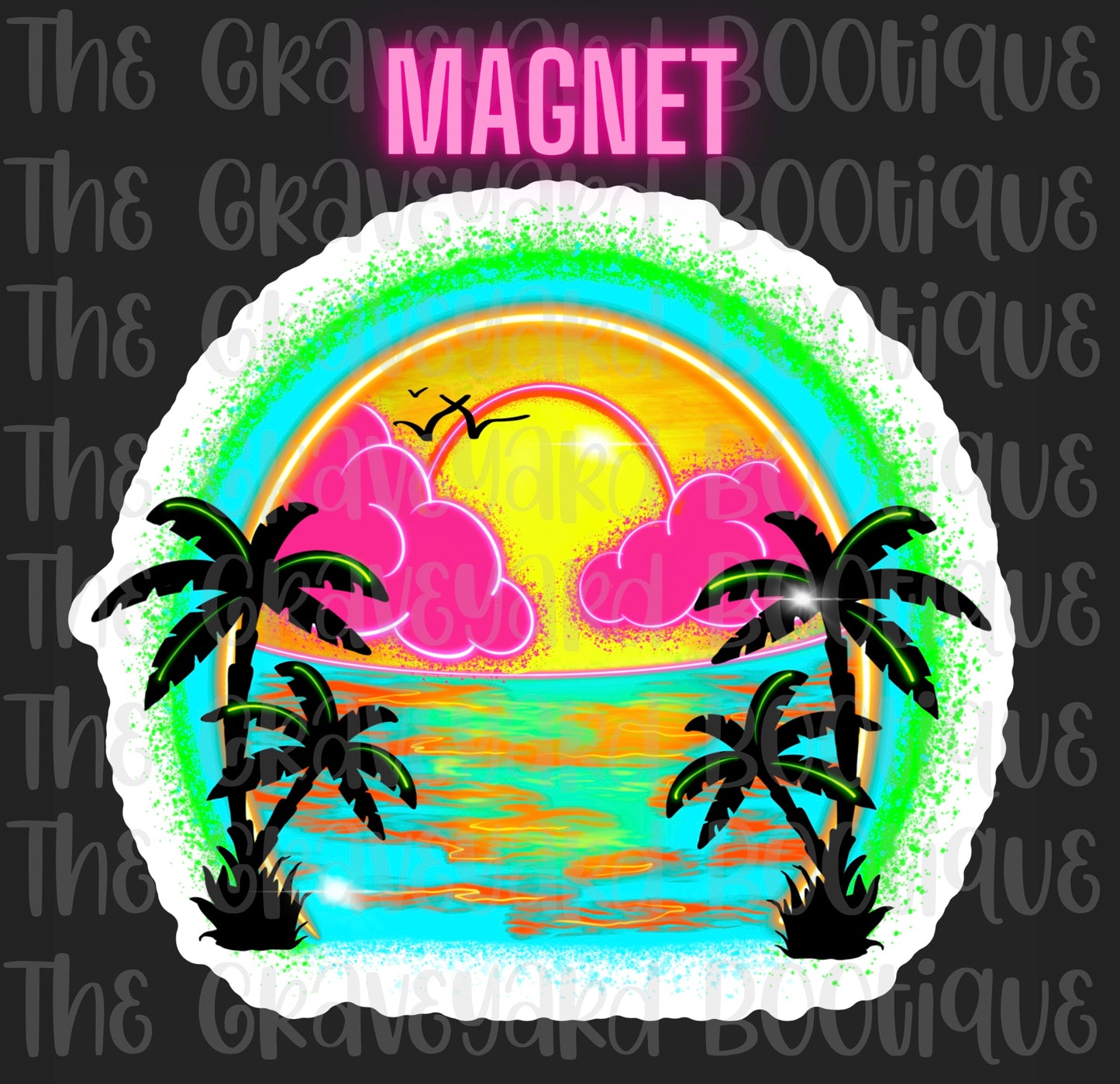 Neon Beach Magnet