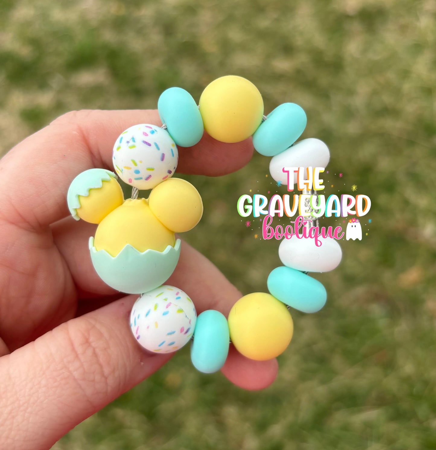 Mouse Head Easter Egg Tumbler Charm