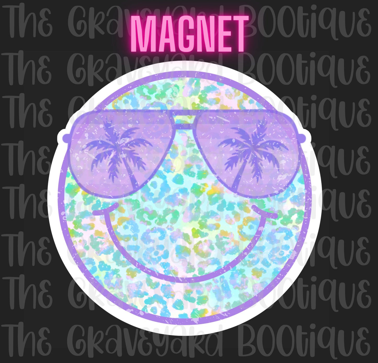 Leopard Beach Smiley Magnet