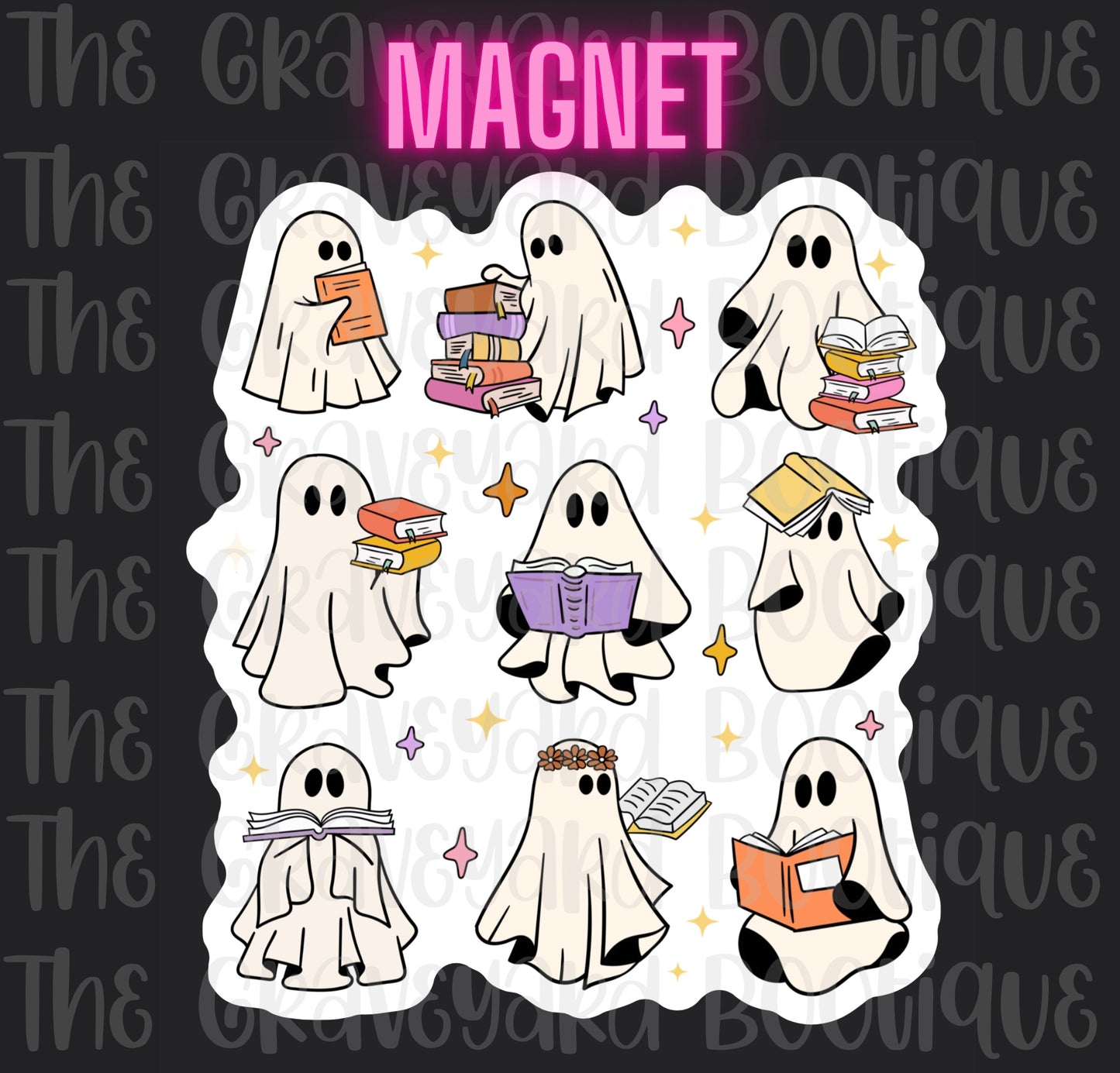 Bookish Ghosts Magnet