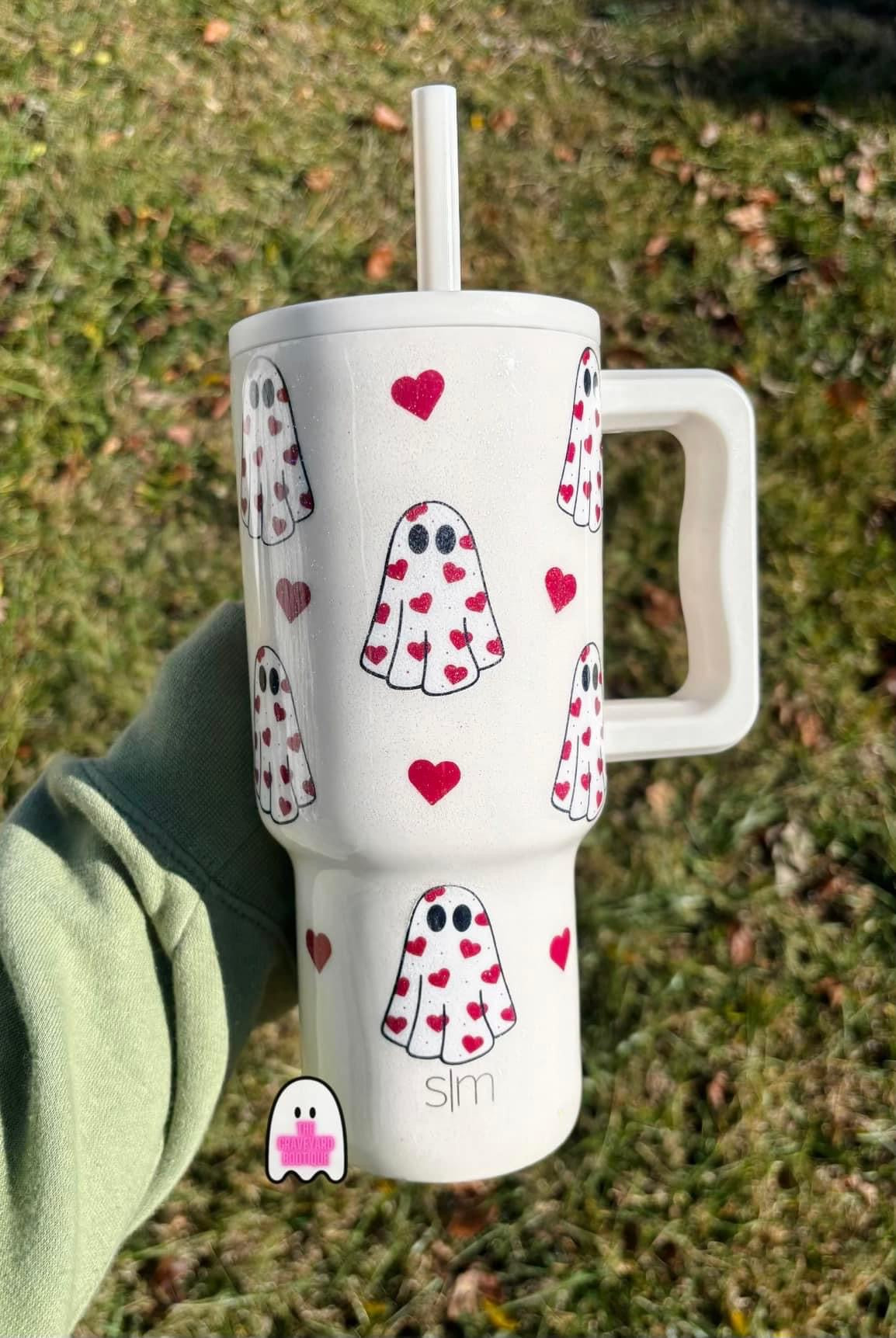 Heart Ghosties Custom Epoxy Cup