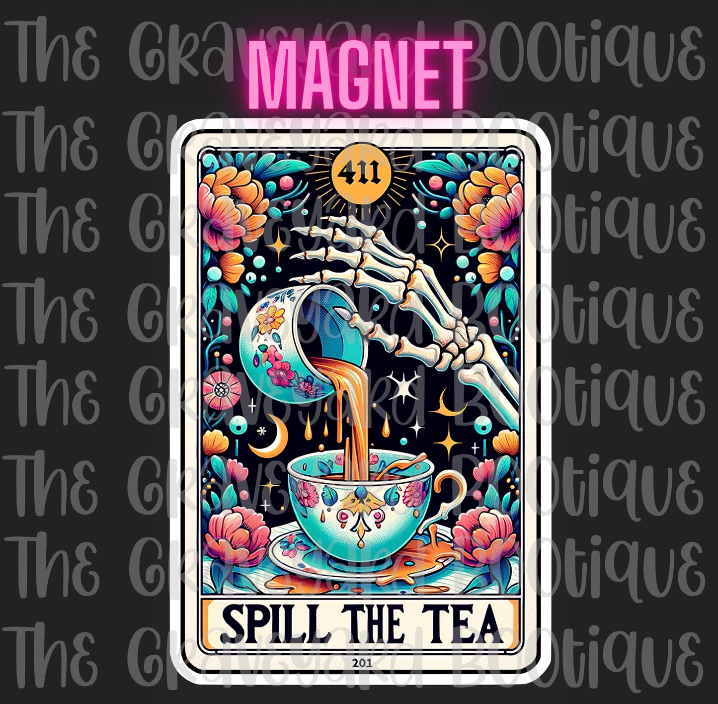 Spill The Tea Tarot Magnet