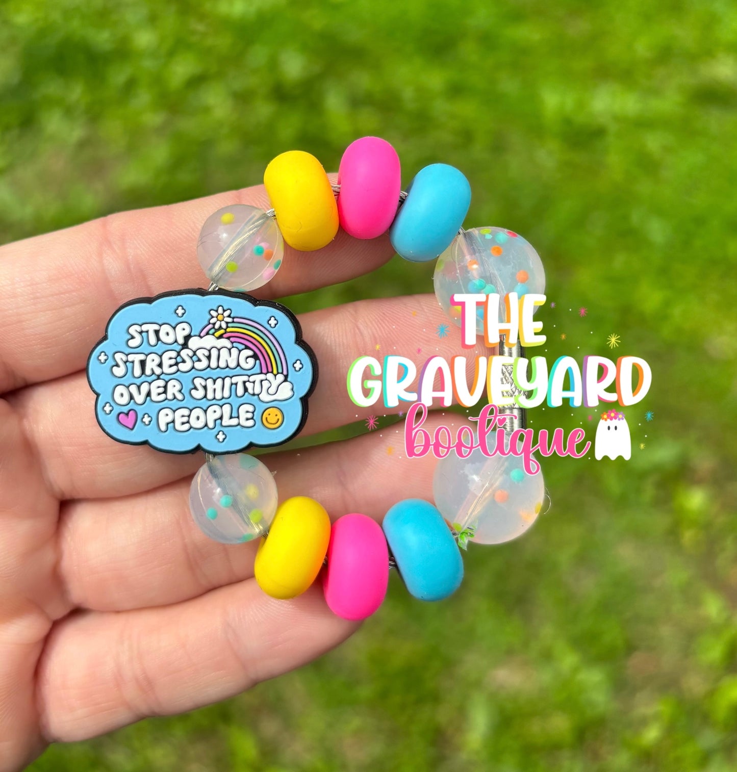 Stop Stressing Over Shitty People Tumbler Charm