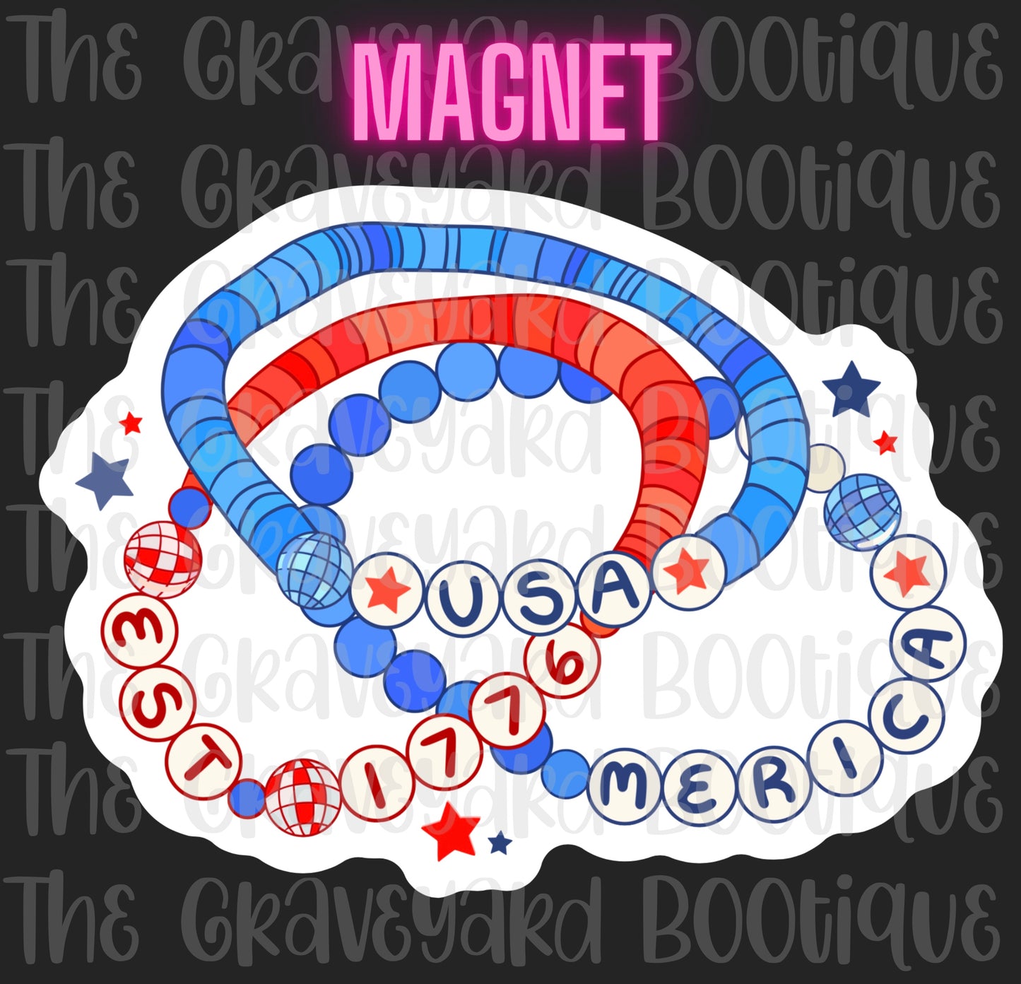 Fourth Of July Bracelets Magnet