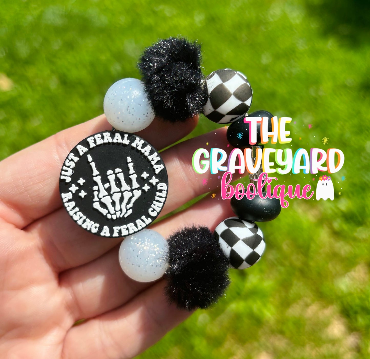 Just A Feral Mama Tumbler Charm