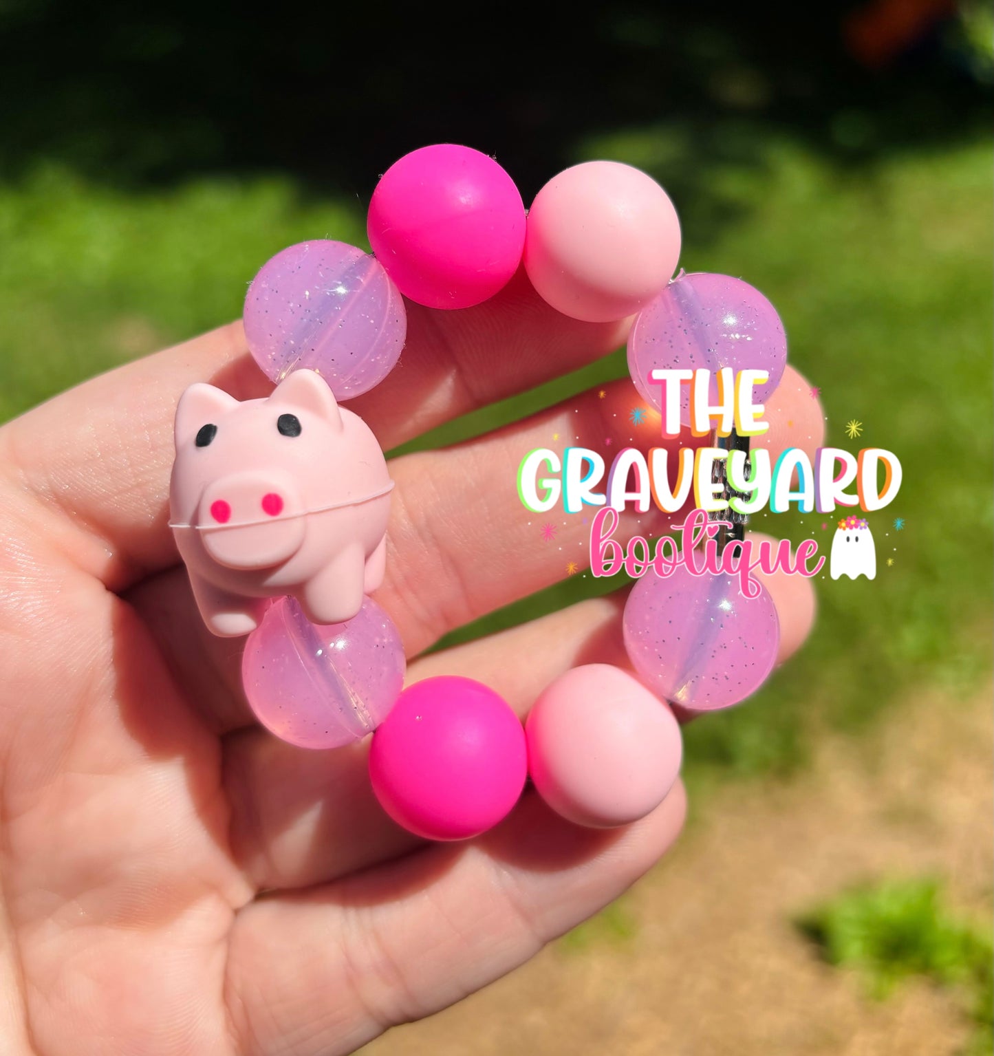 Peggy The Pig Tumbler Charm