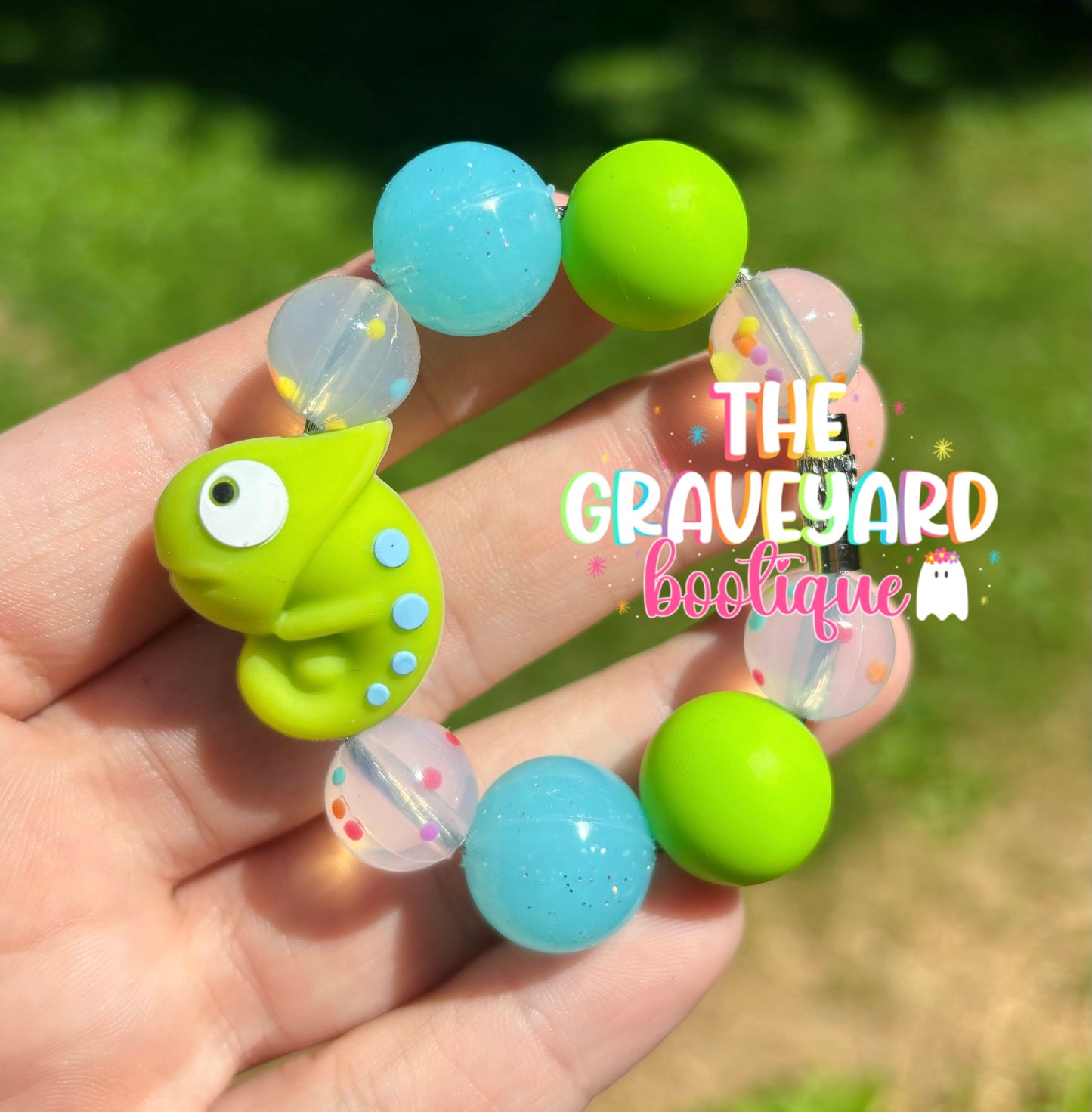 Corey The Chameleon Tumbler Charm