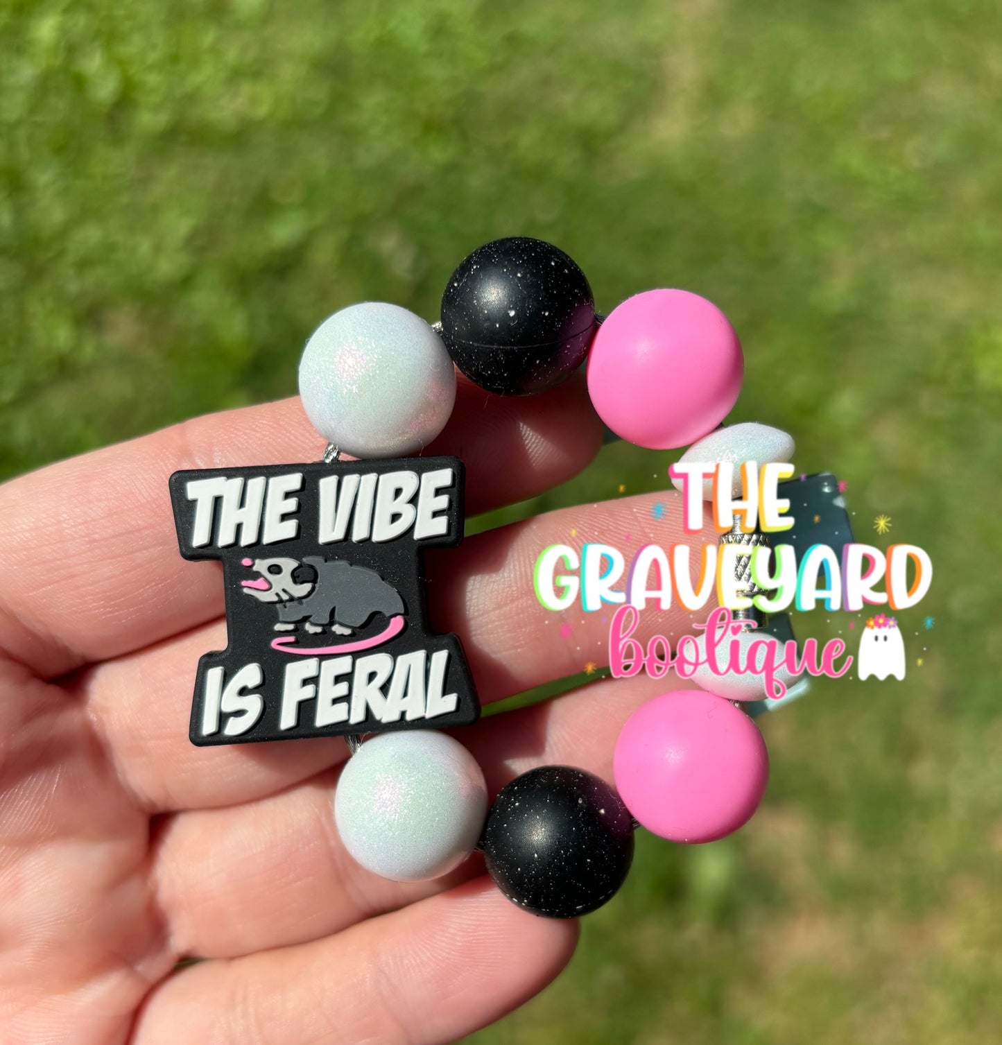 The Vibe Is Feral Tumbler Charm