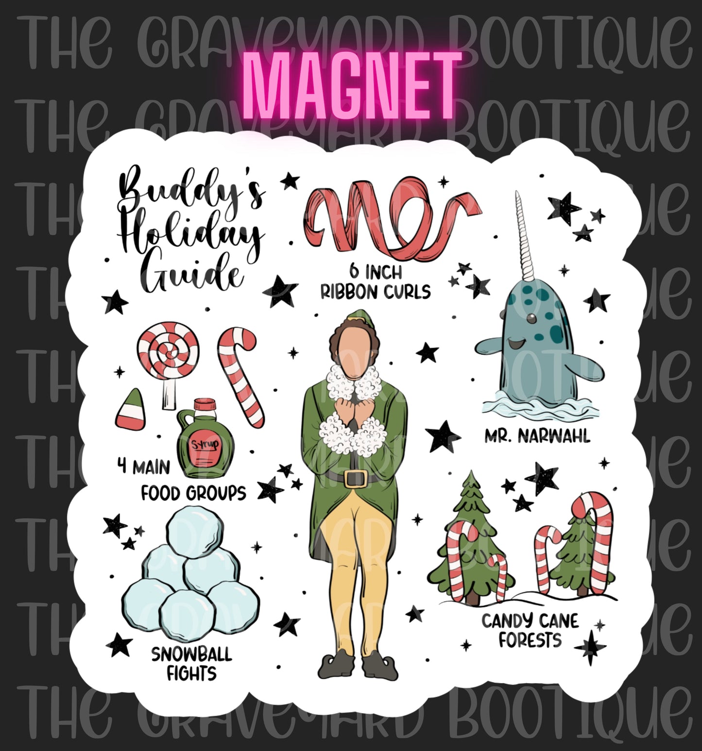 Buddy’s Holiday Guide Magnet