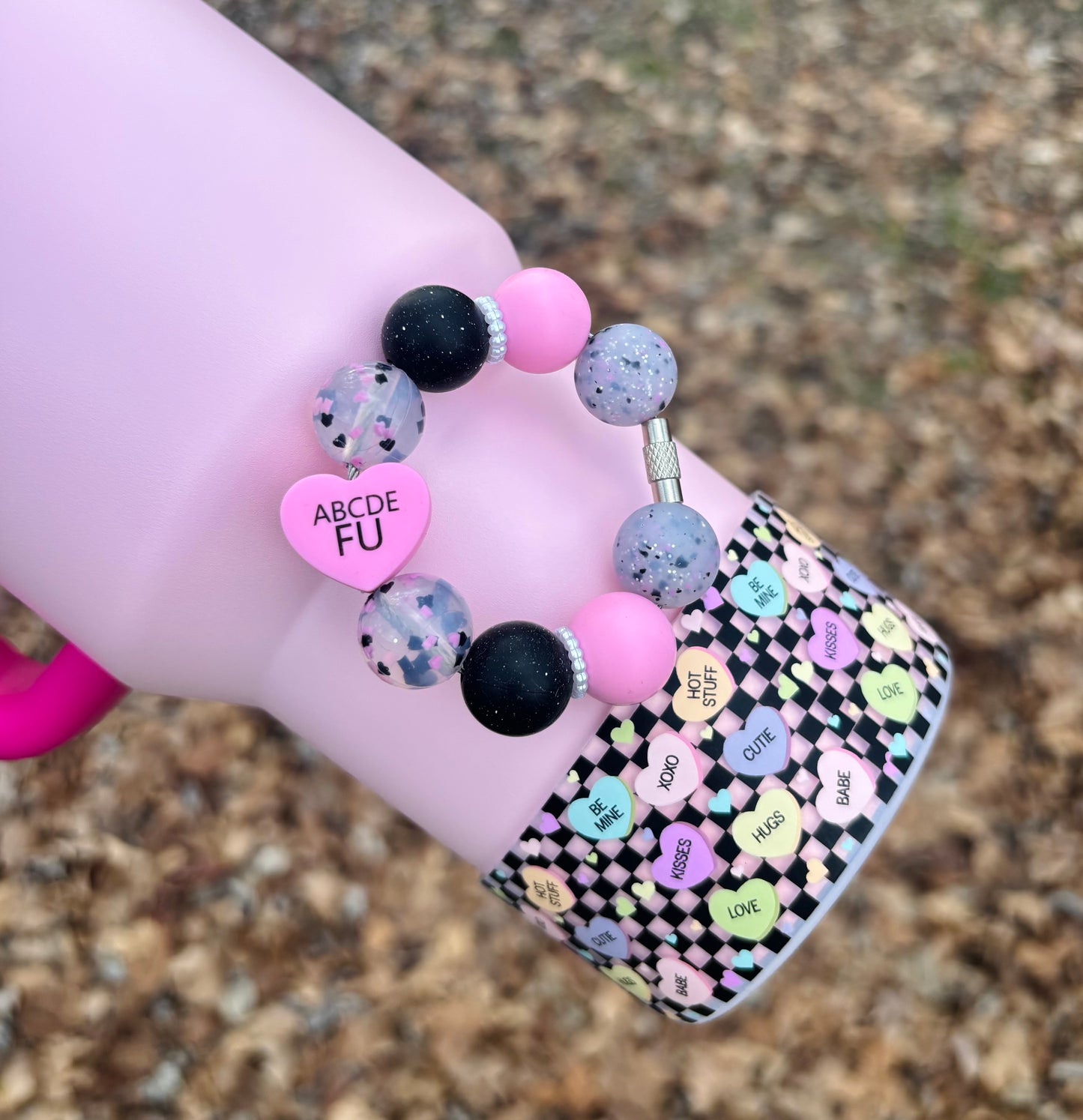 ABCDEFU Candy Hearts Charm