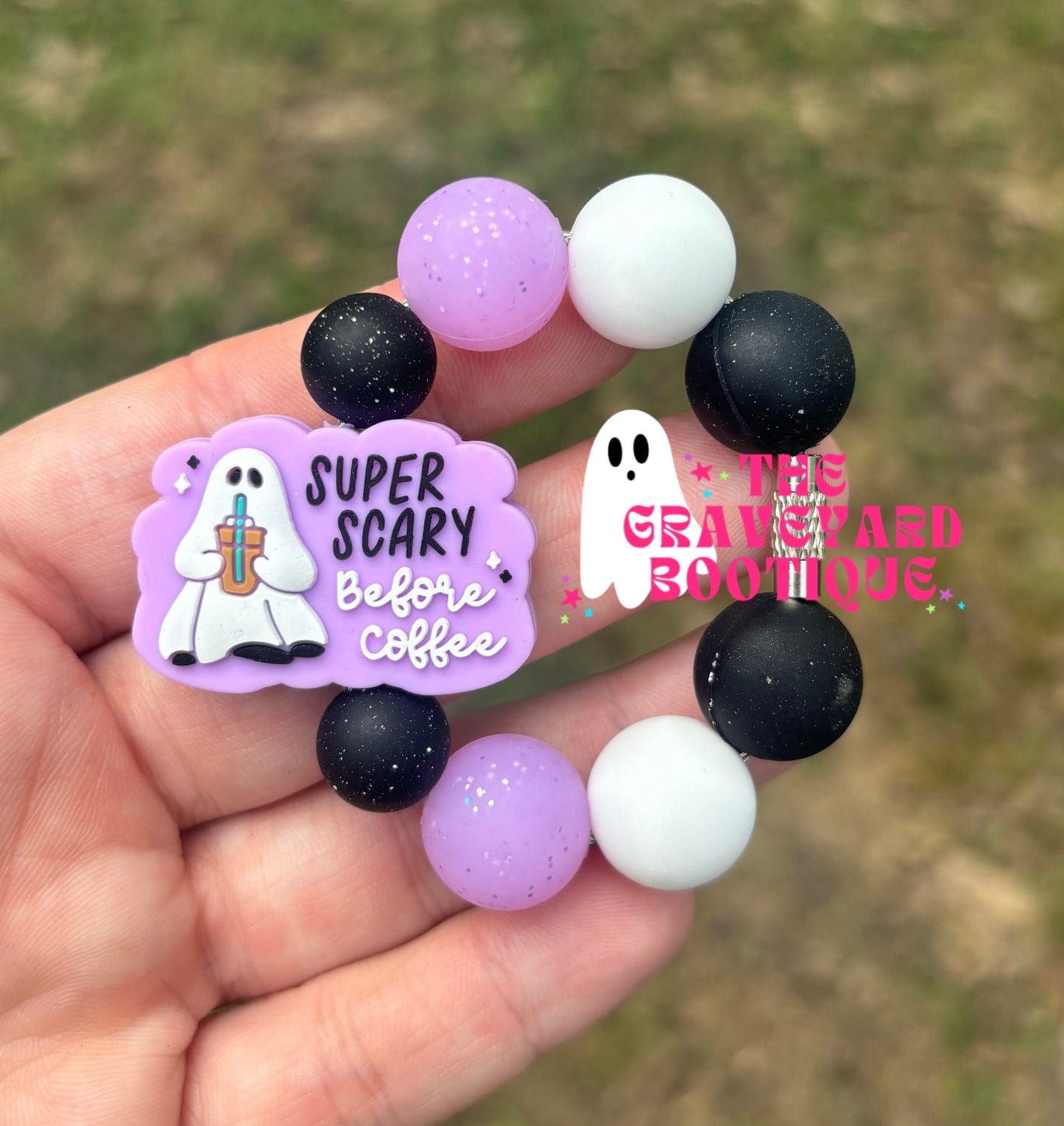 Super Scary Before Coffee Tumbler Charm