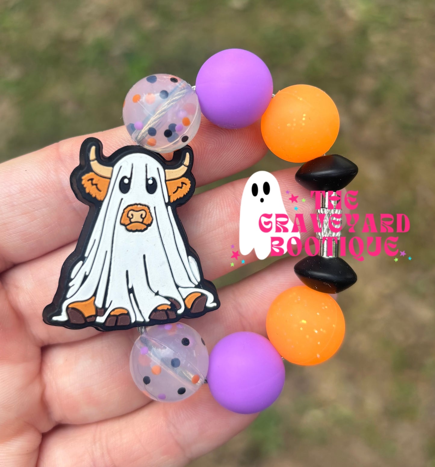 Spooky Cow Tumbler Charm