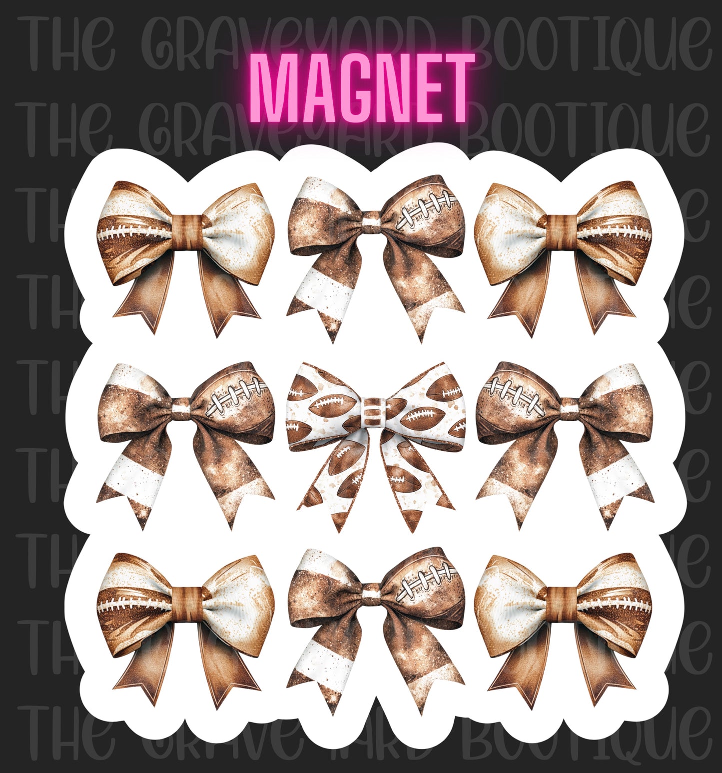 Coquette Football Magnet