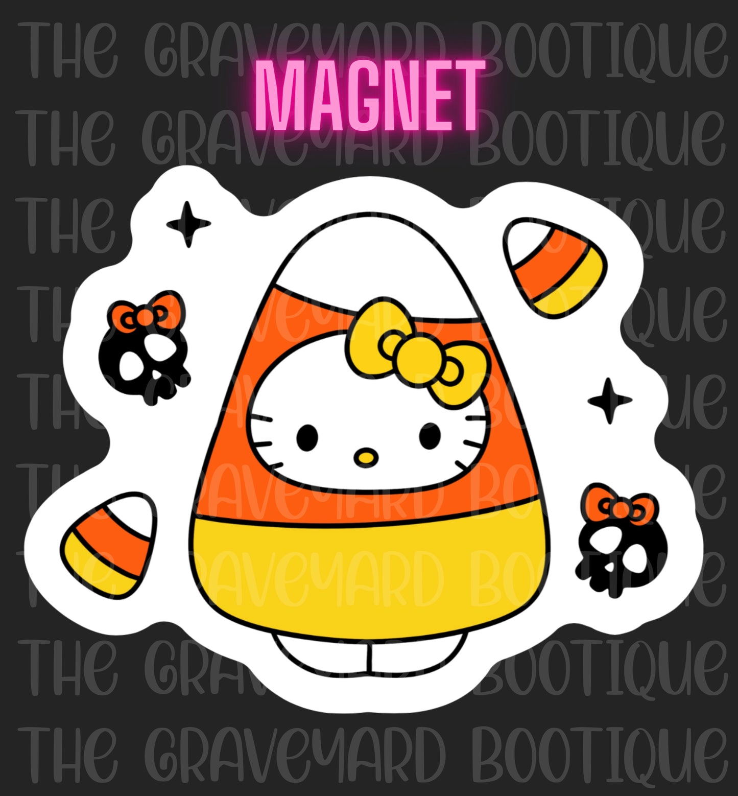 Candy Corn Kitty Magnet