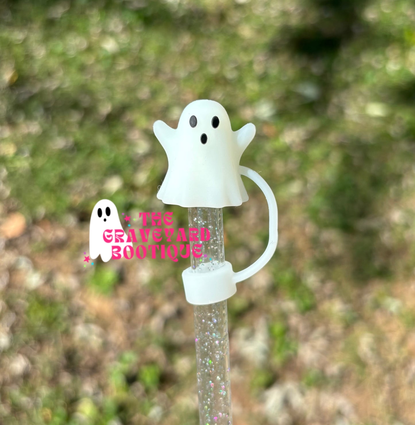 3d Ghost Straw Topper - Glow In Dark - 10mm