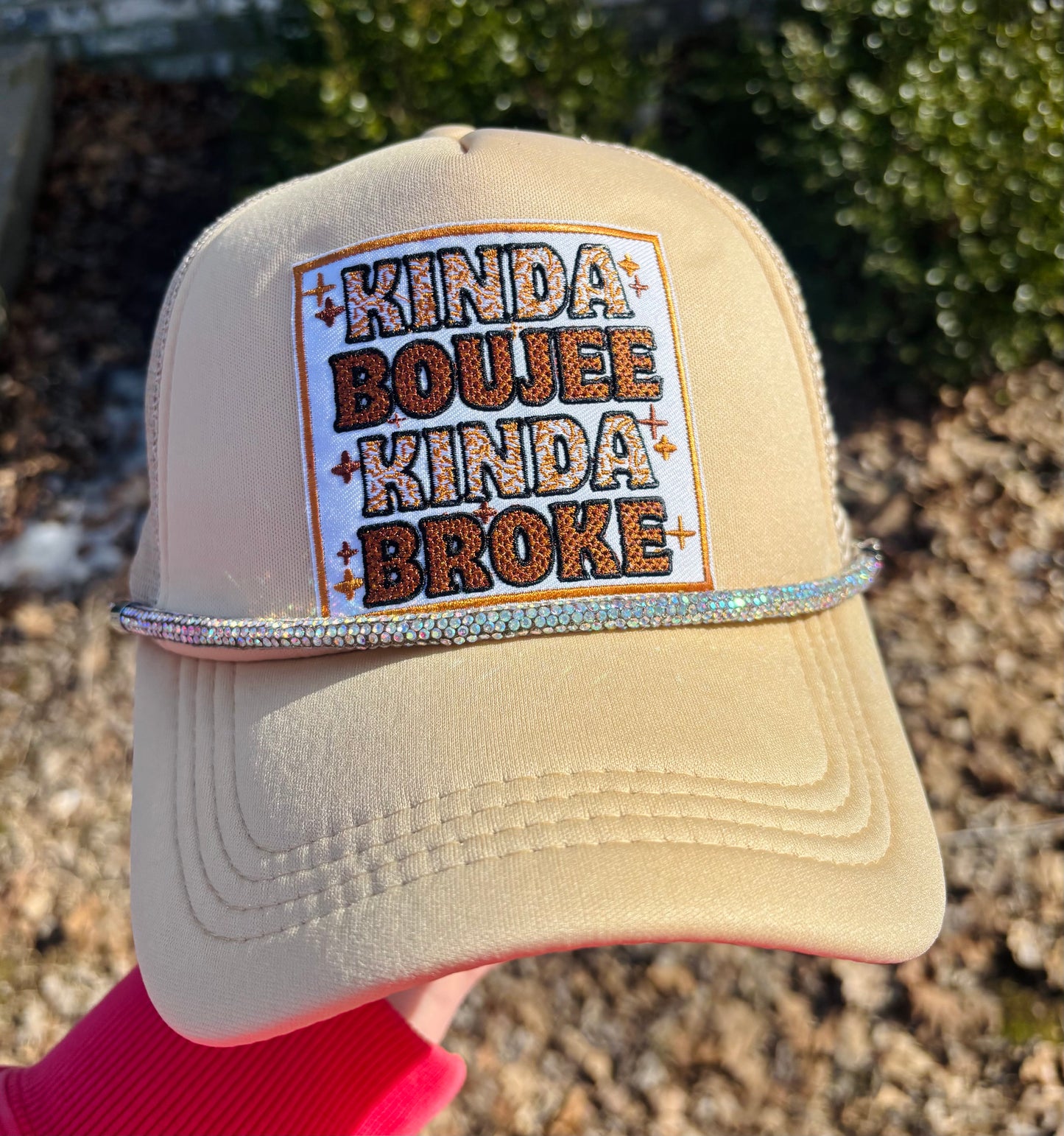 Kinda Boujee Kinda Broke Trucker Hat - OS