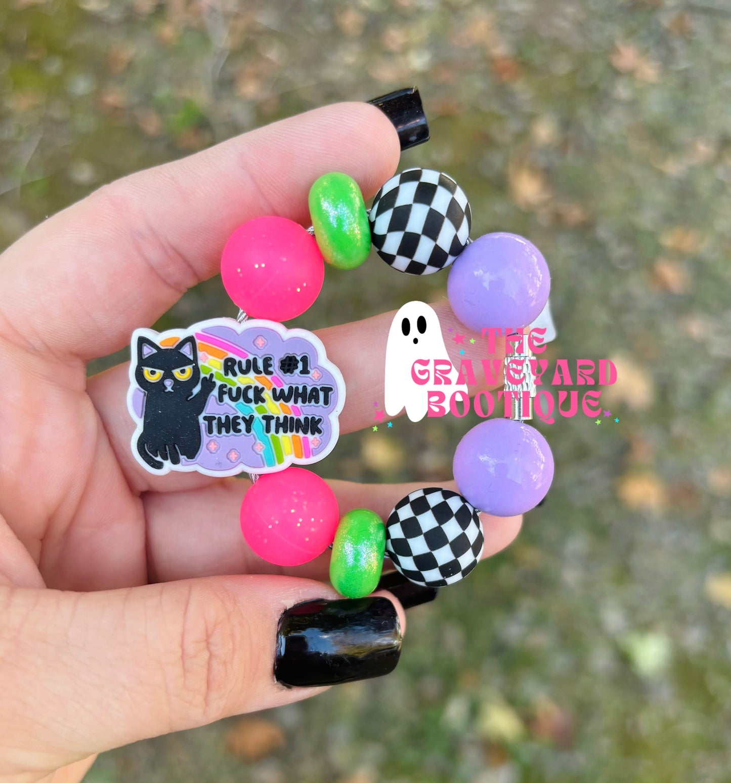 Rule #1 F*ck What They Think Tumbler Charm