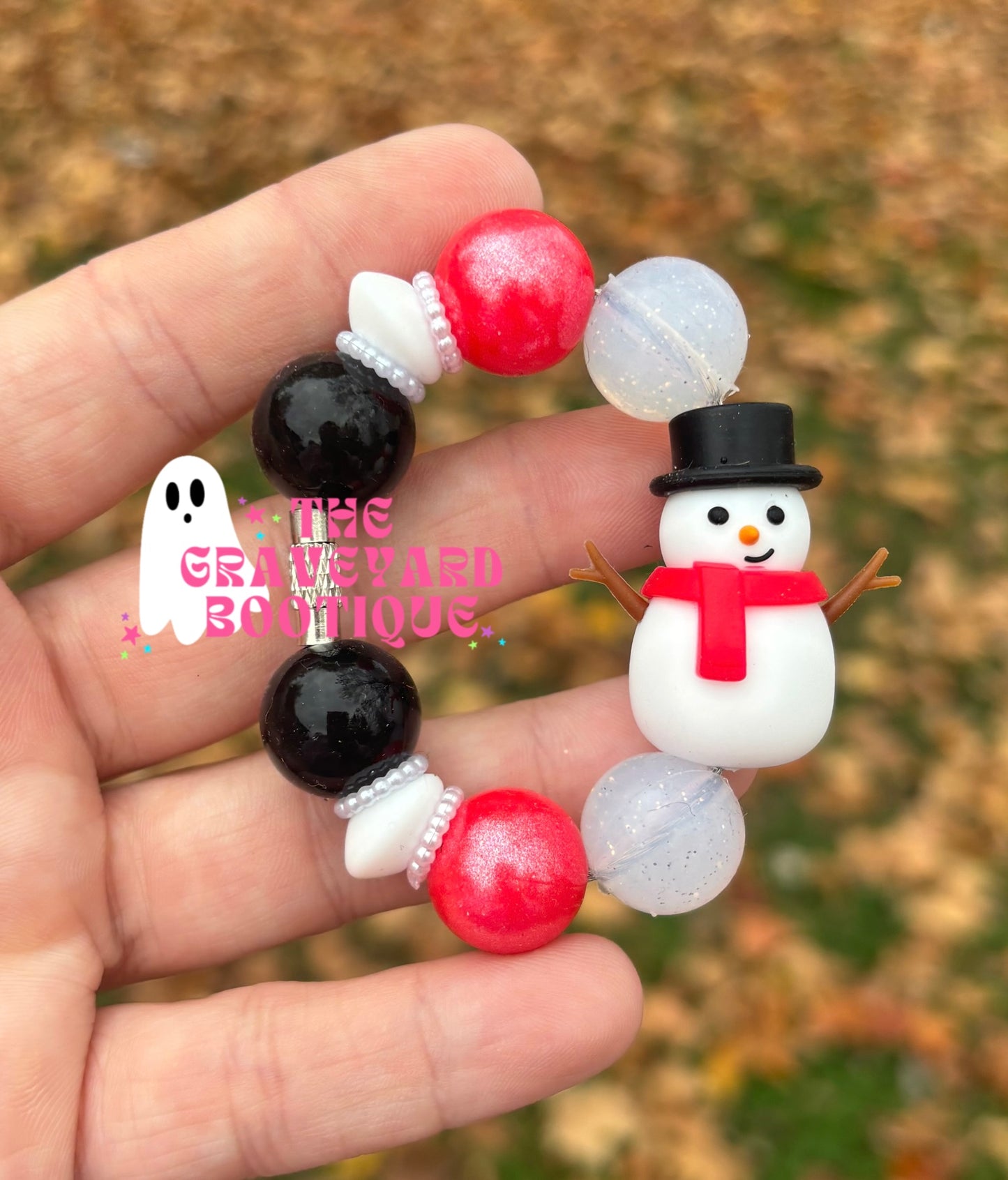 Top Hat Snowman Tumbler Charm