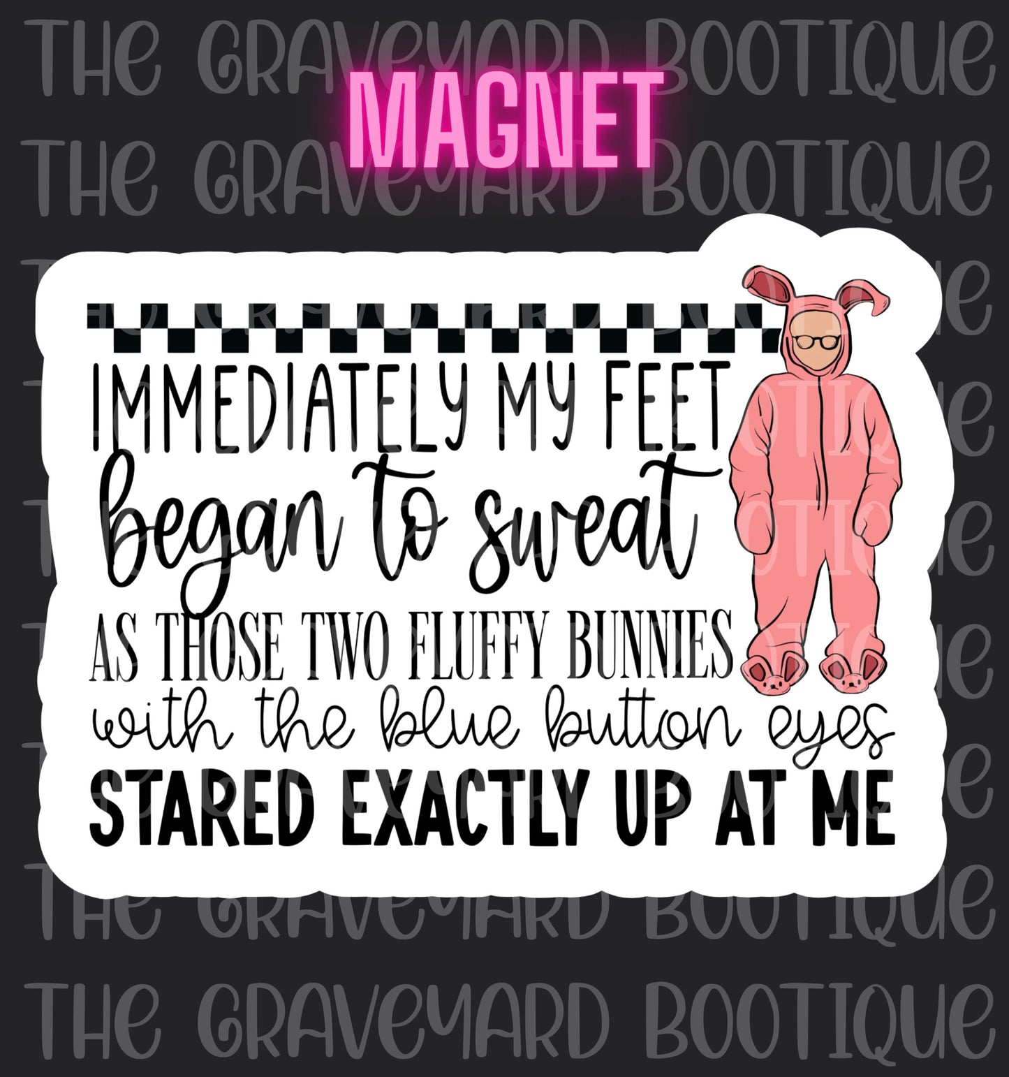 Christmas Rabbit Magnet