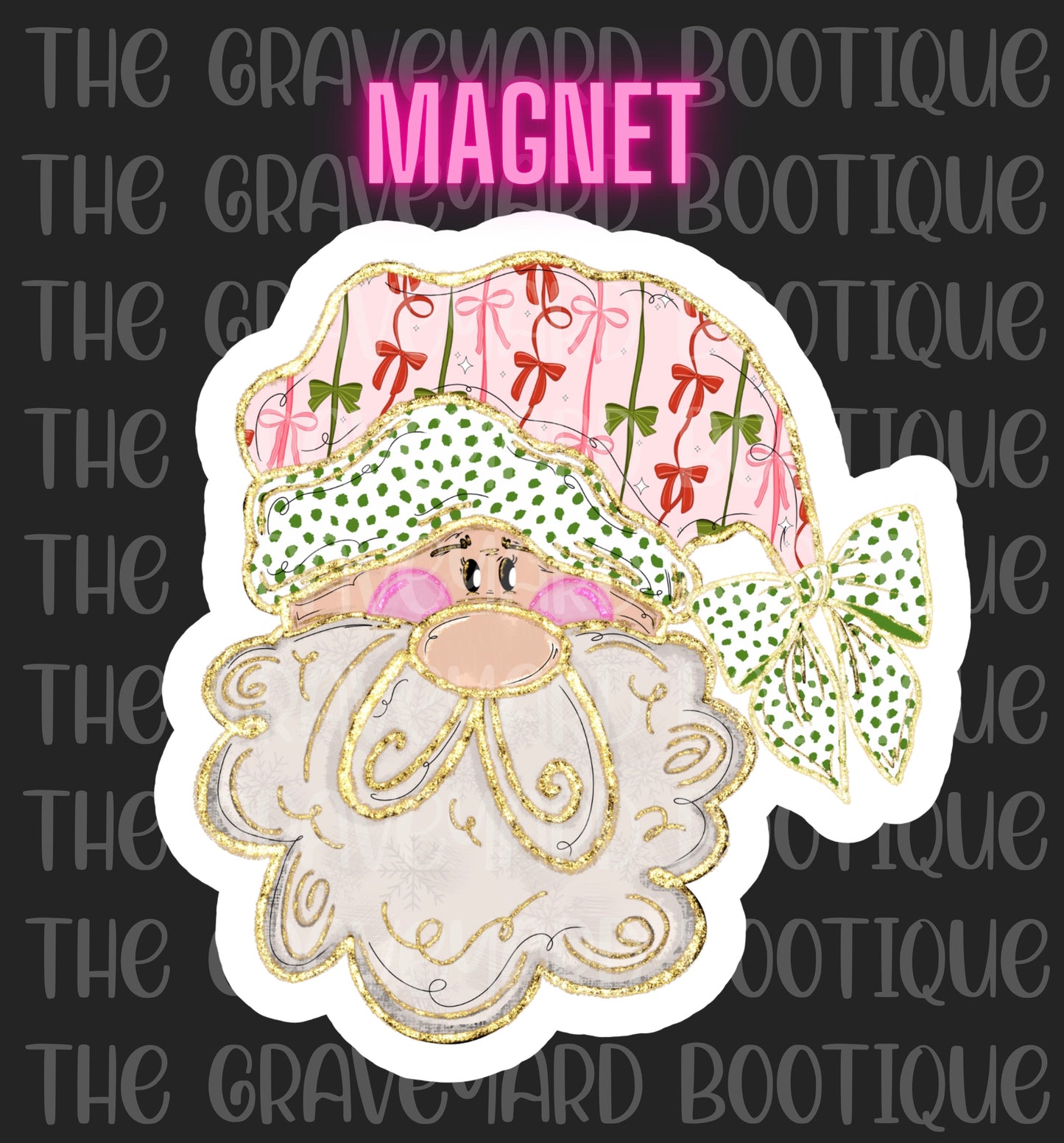 Coquette Santa Magnet