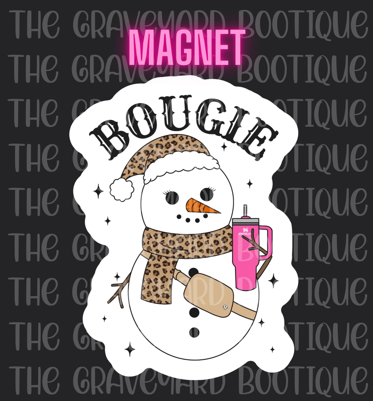 Bougie Snowman Magnet