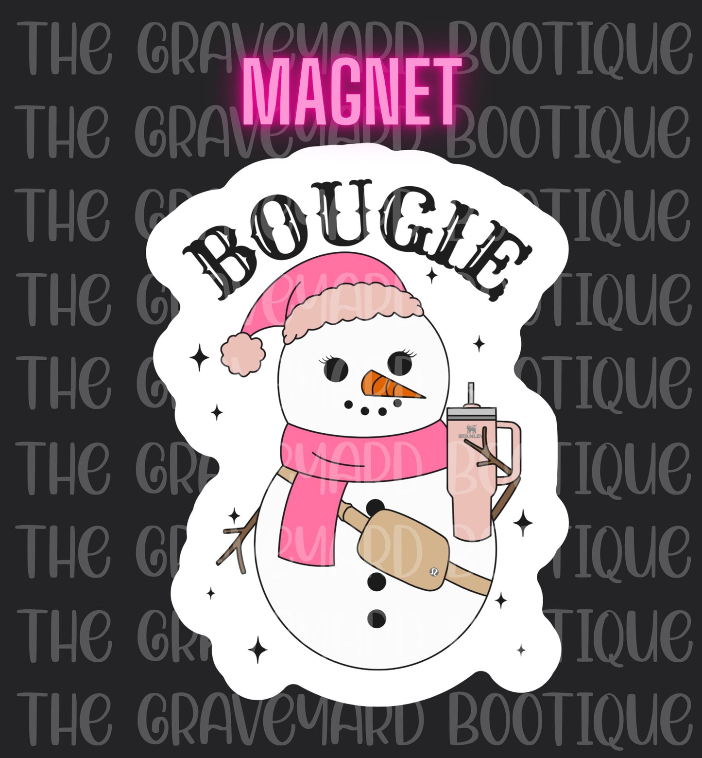 Bougie Snowman Magnet