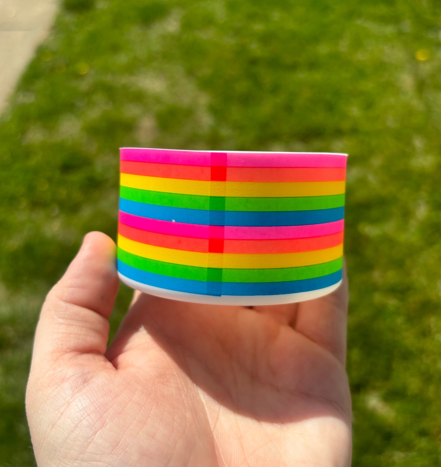 Neon Rainbow Tumbler Boot- THESE WILL HAVE A SEAM