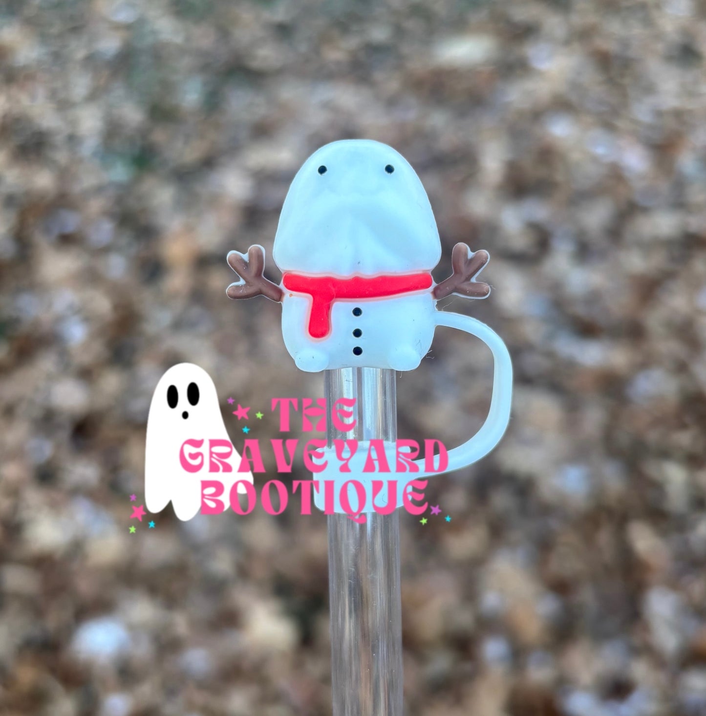 Snowman Richard 3D Straw Topper - 10mm