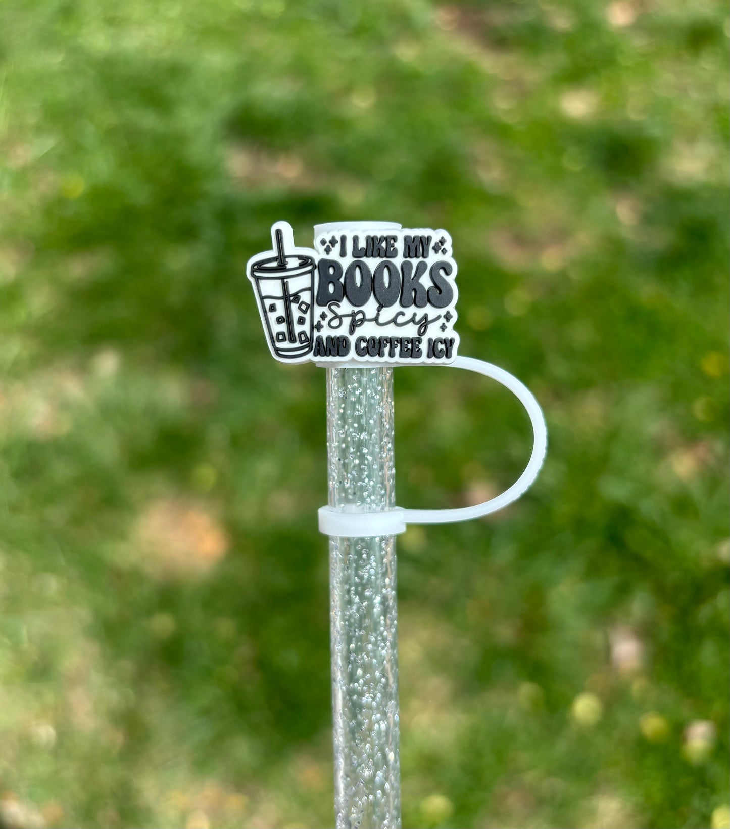 I Like My Books Spicy & My Coffee Icy Straw Cover