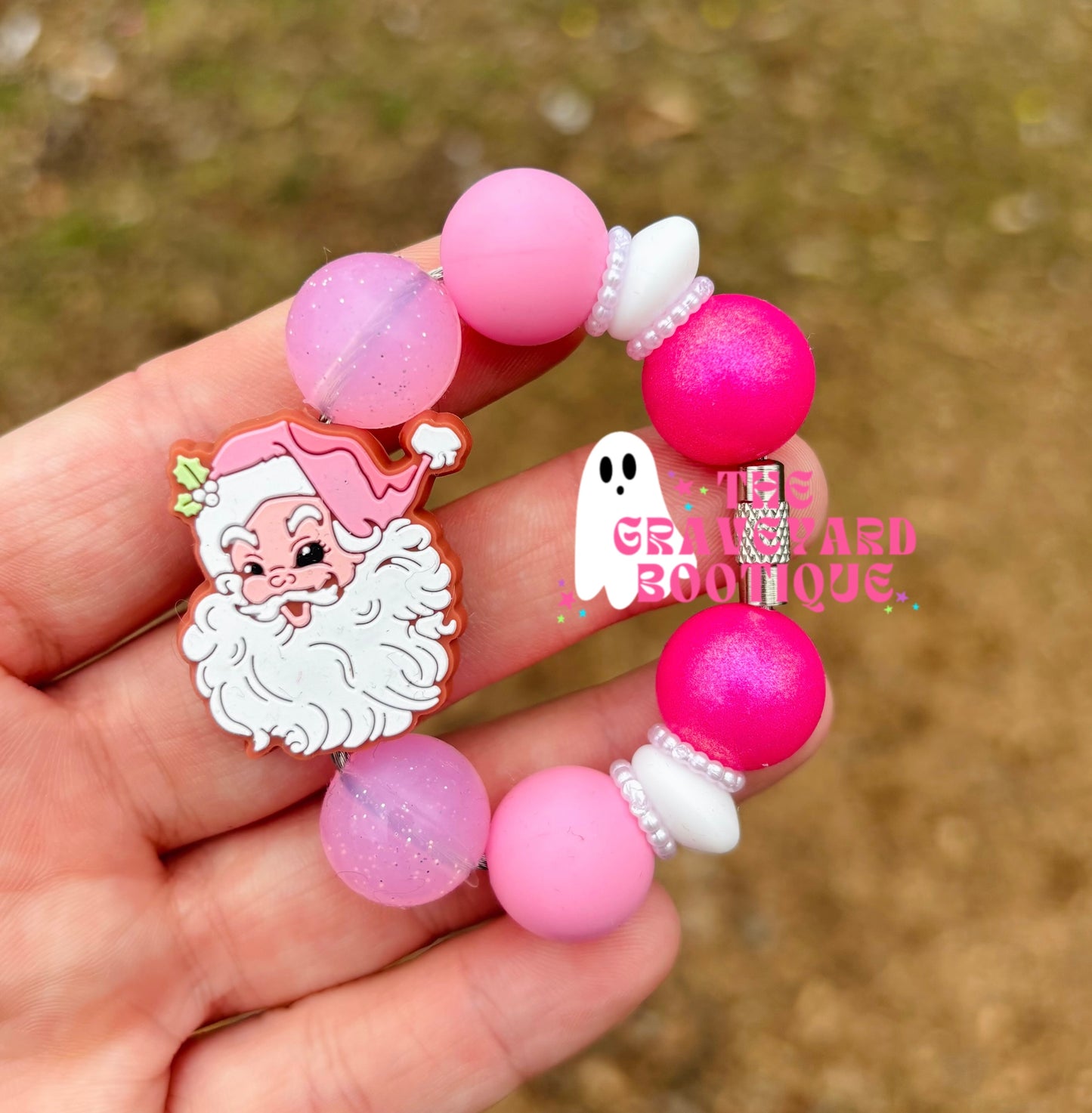 Pink Santa Charm