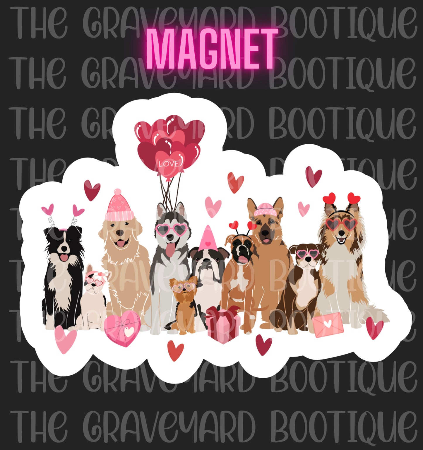 Valentines Dogs Magnet
