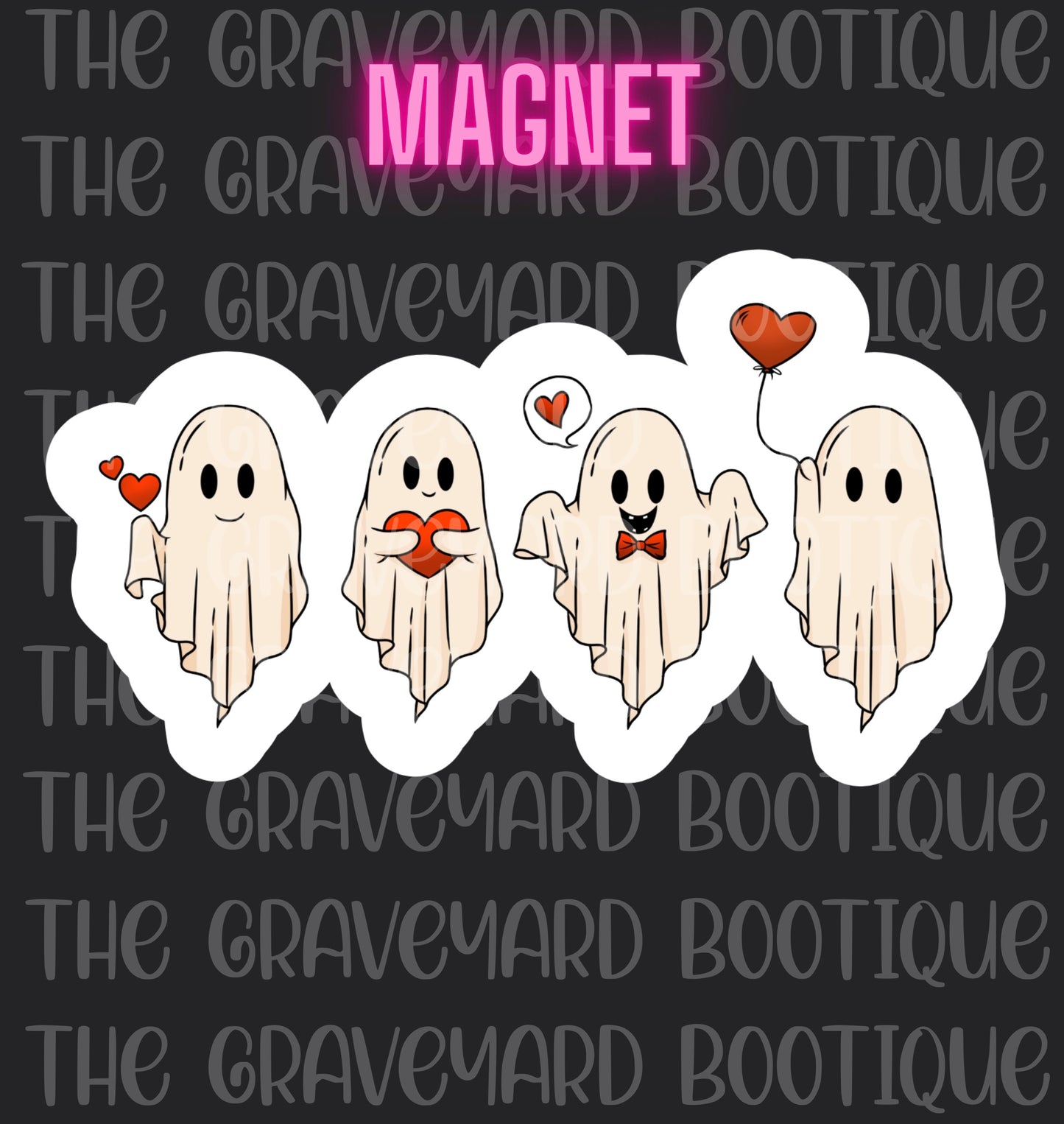 Valentines Ghosts Magnet