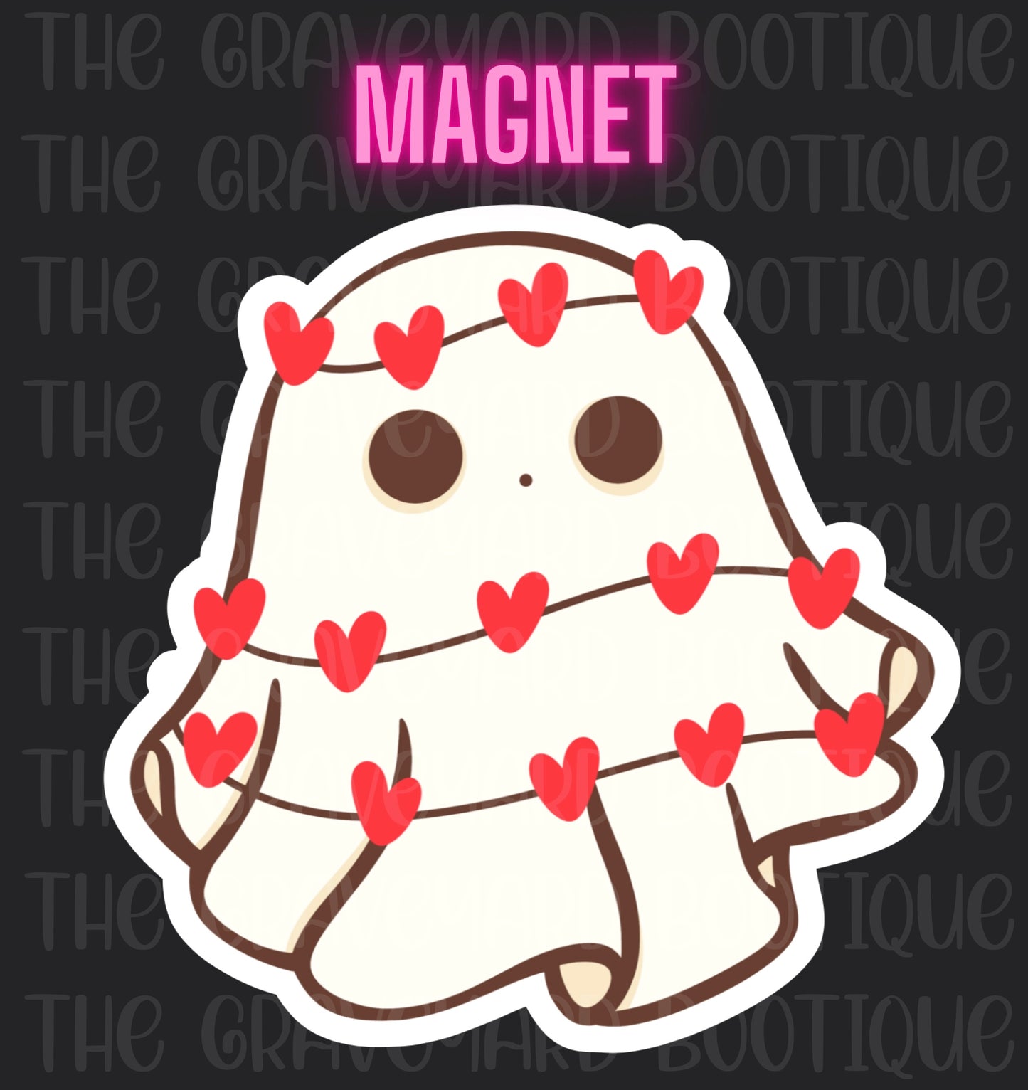 Valentines Ghost Magnet