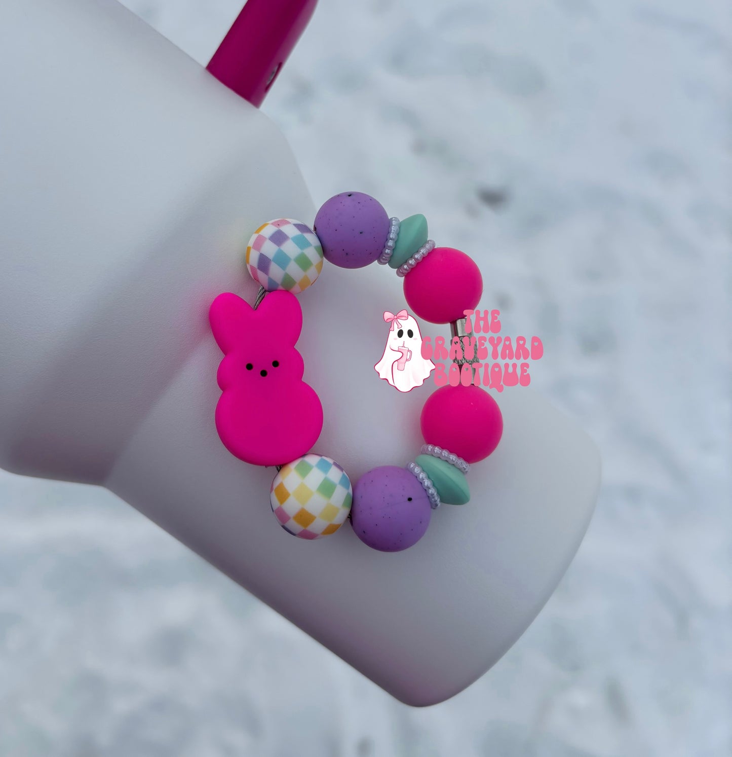 Pink Peeps Charm