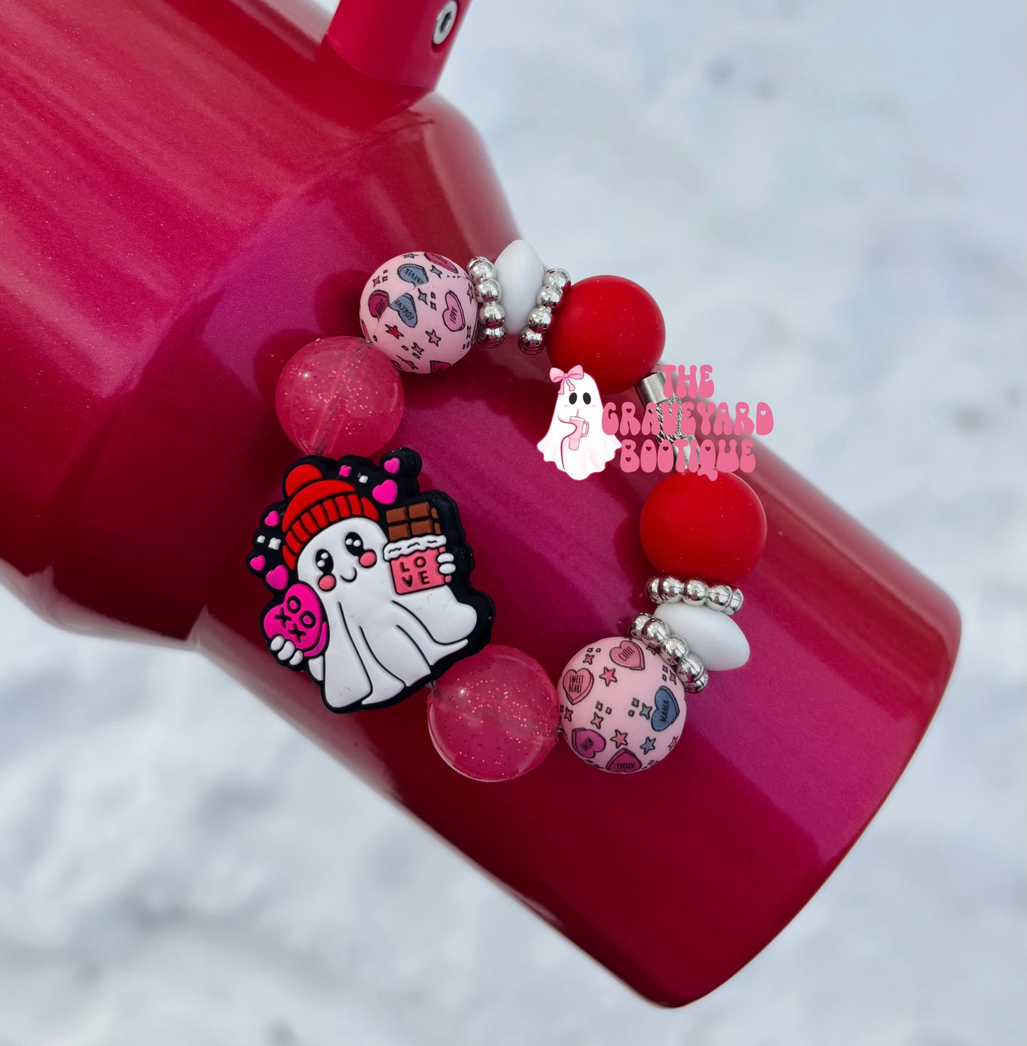 Valentines Ghost Charm