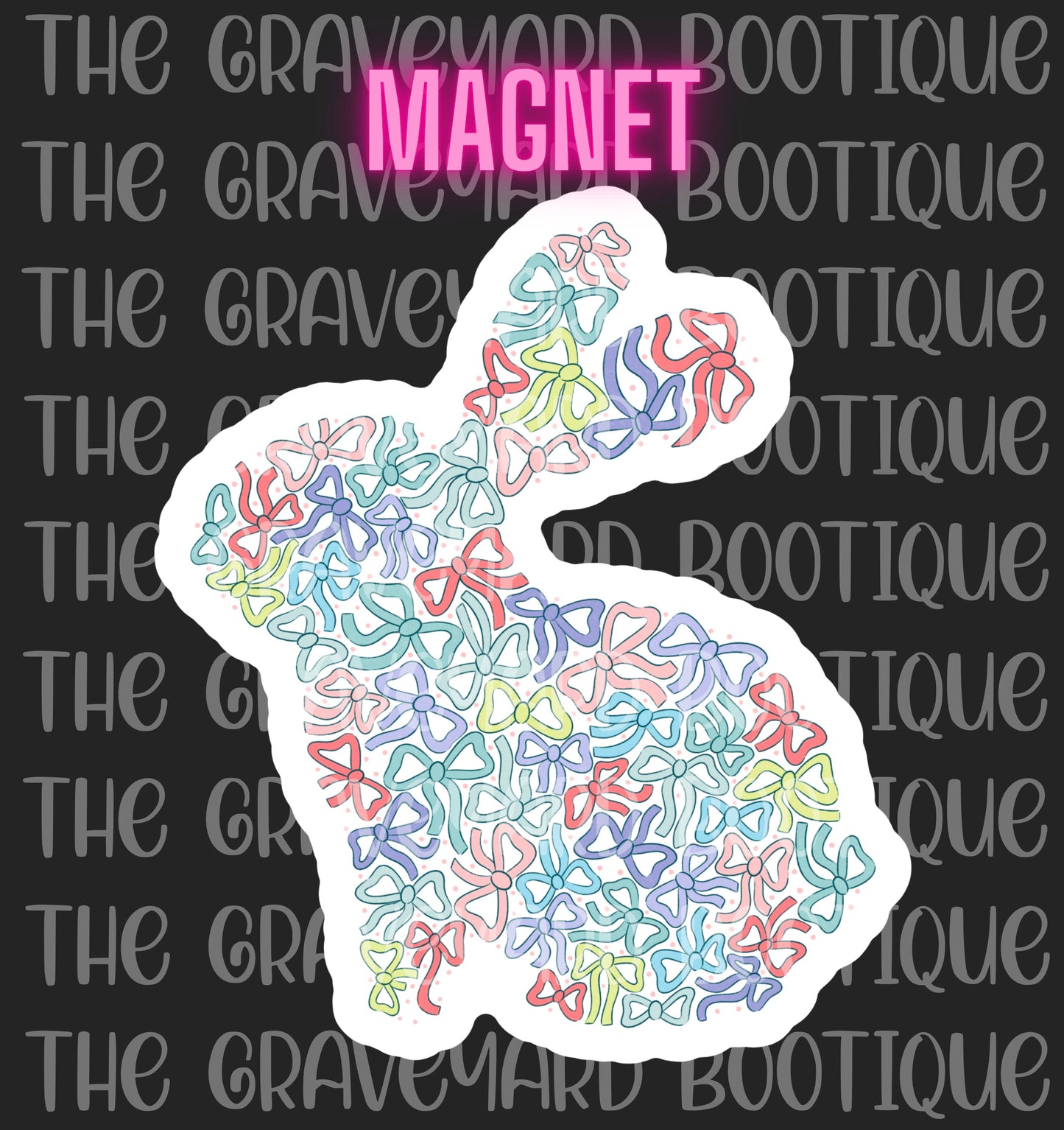 Bow Bunny Magnet