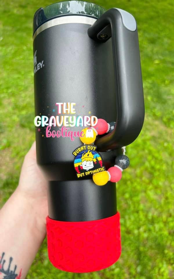 Burnt Out But Optimistic Tumbler Charm