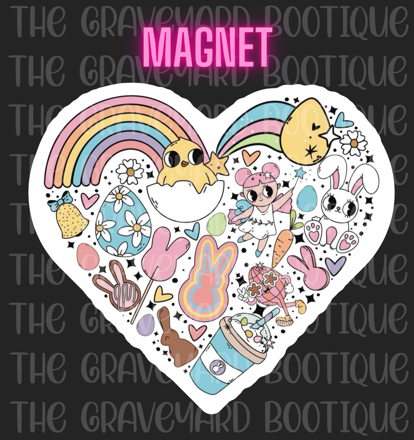 Easter Heart Collage Magnet