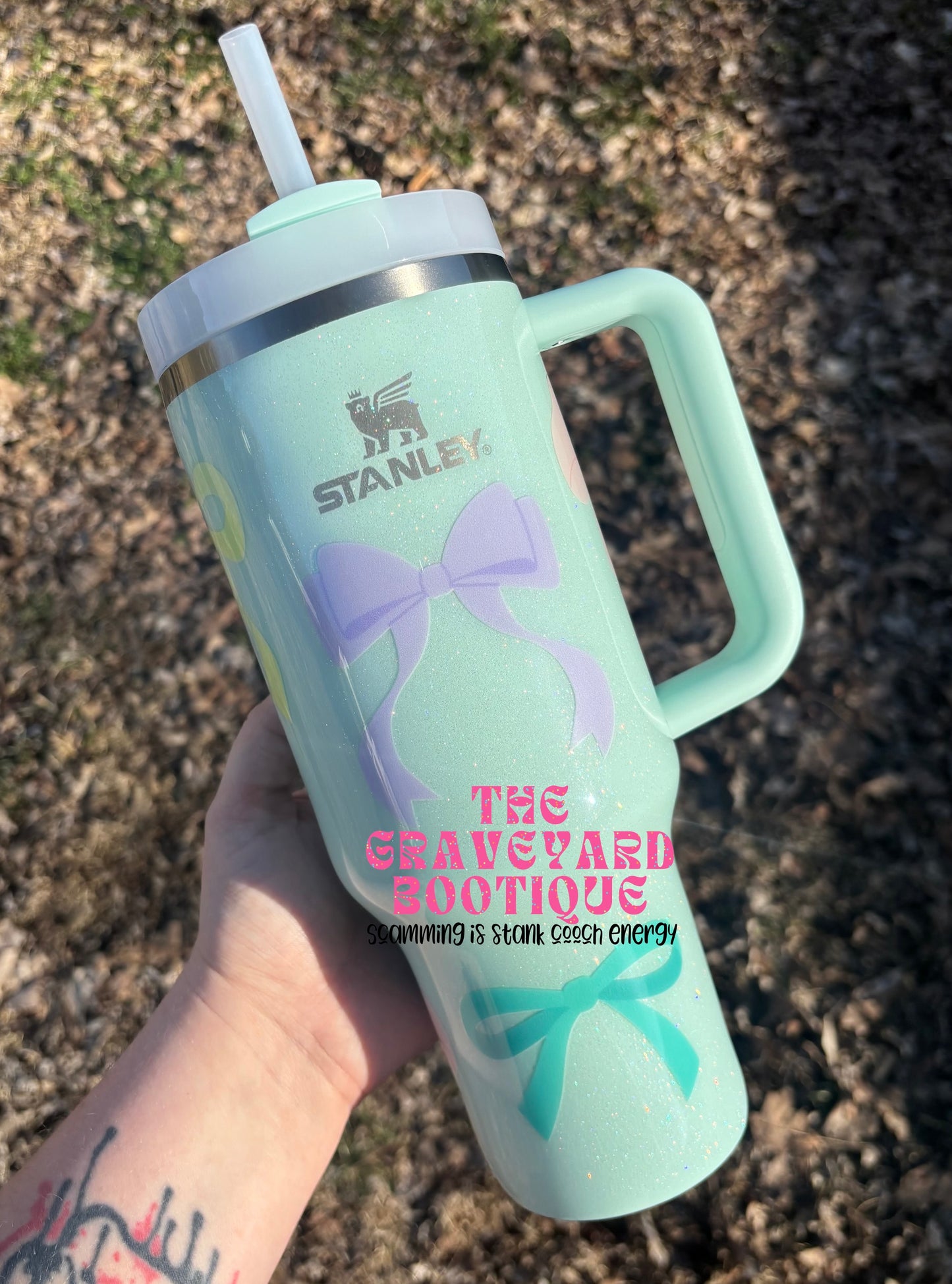 Pastel Bows Epoxy Tumbler